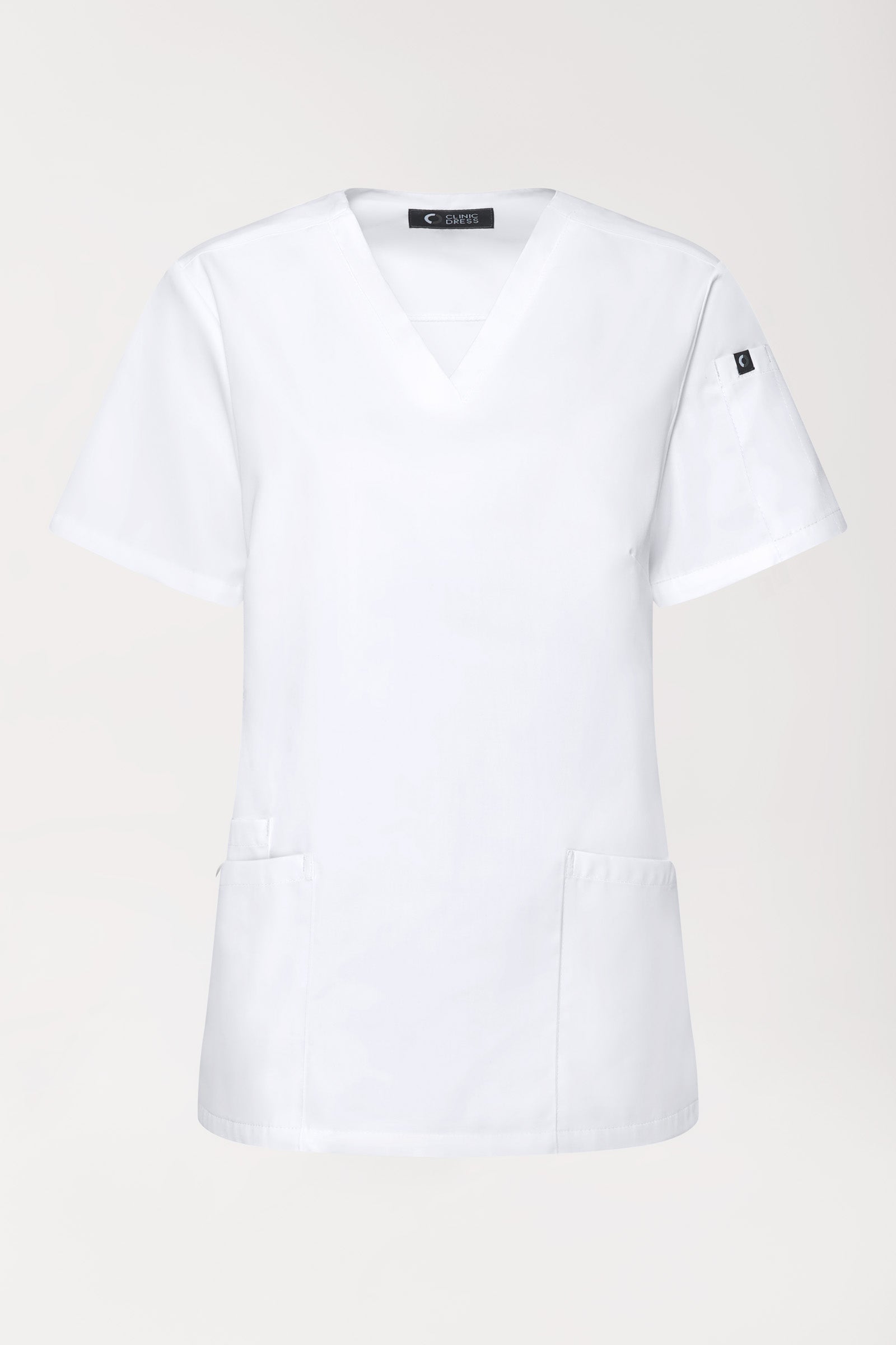 GREEN Tunique Stretch Femme - Décolleté V blanc