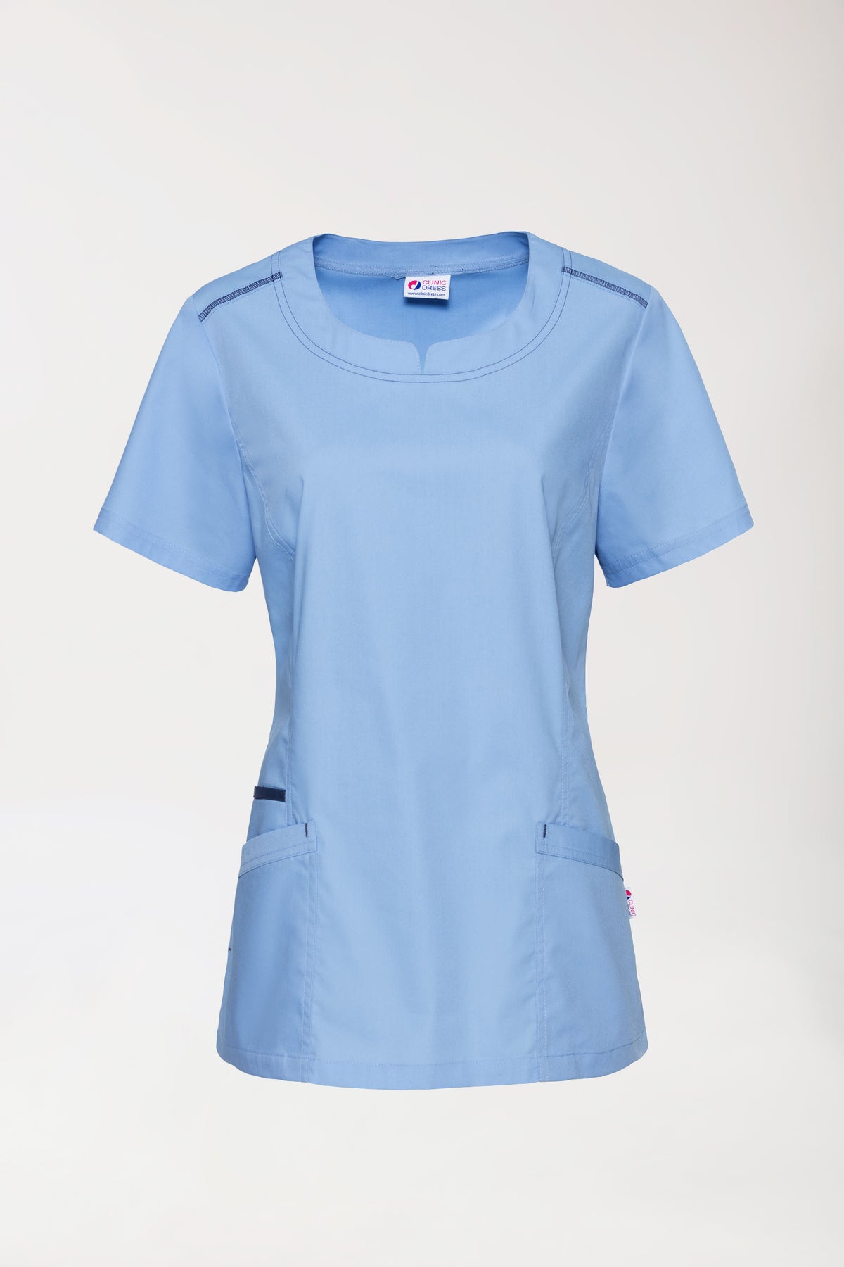 Tunique femme bleu ciel avec bleu marine