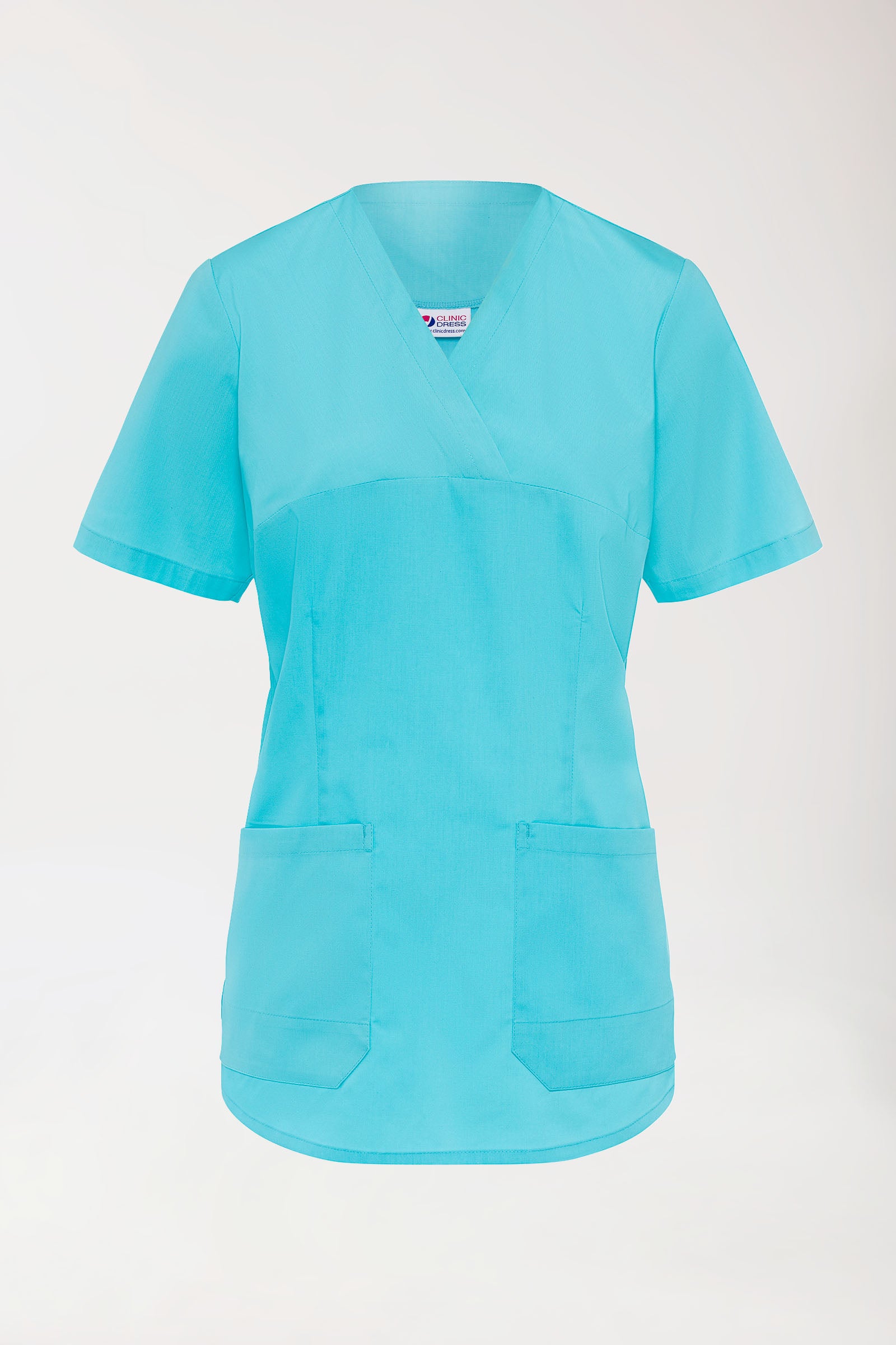 Tunique Stretch Femme - Col V bleu curaçao