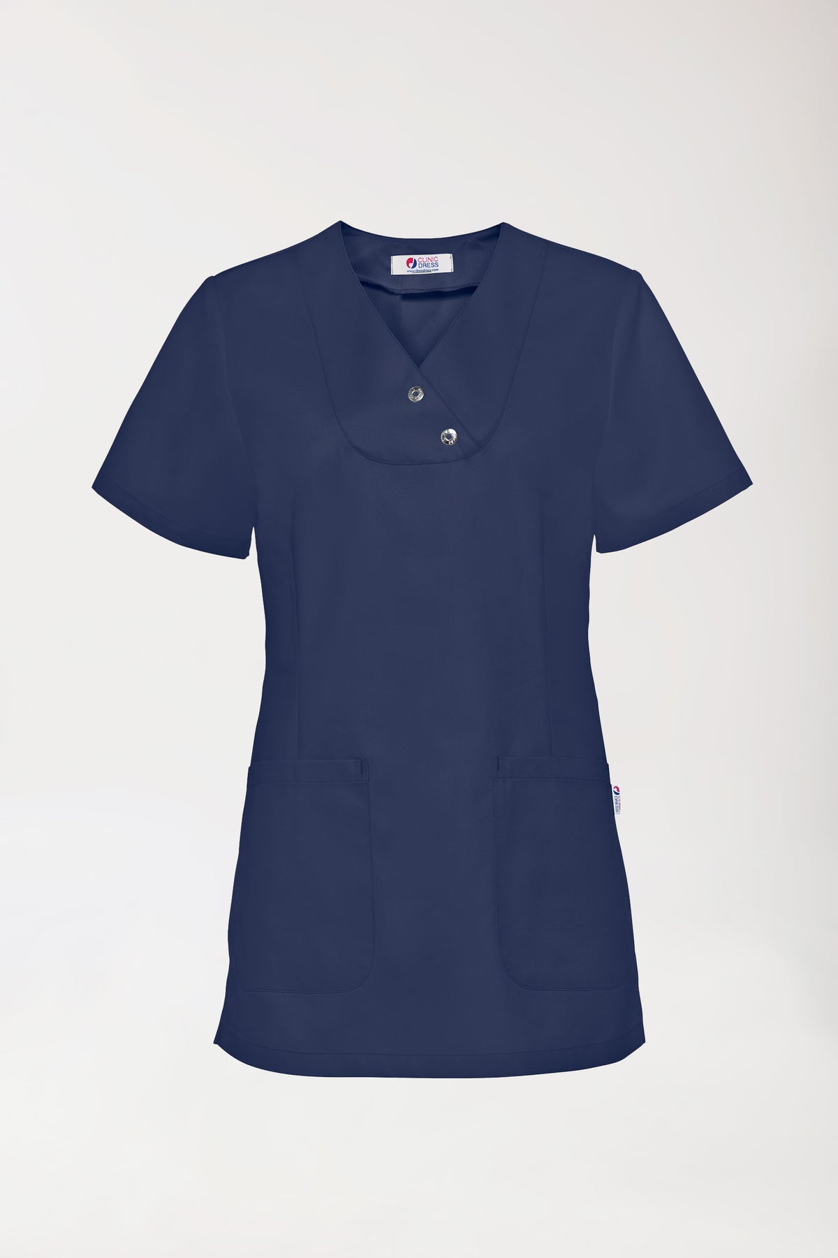 GREEN Tunique Femme - Boutons-pression bleu navy, Vue de face