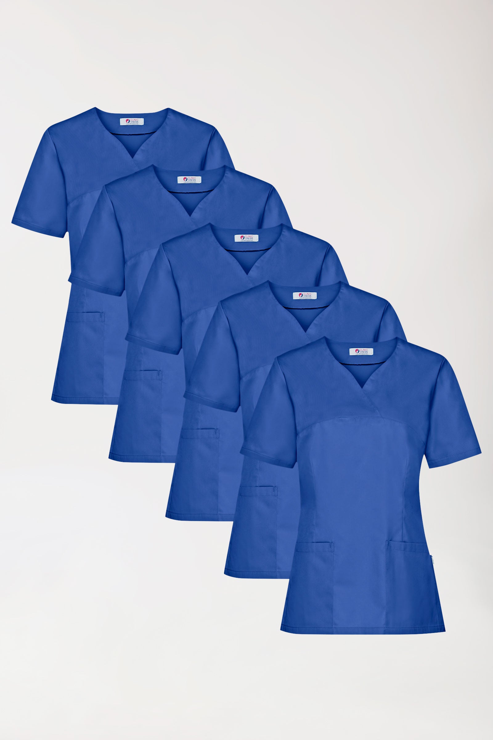 CORE Tunique Femme - Lot de 5 - Décolleté Cœur bleu roi, Vue de face