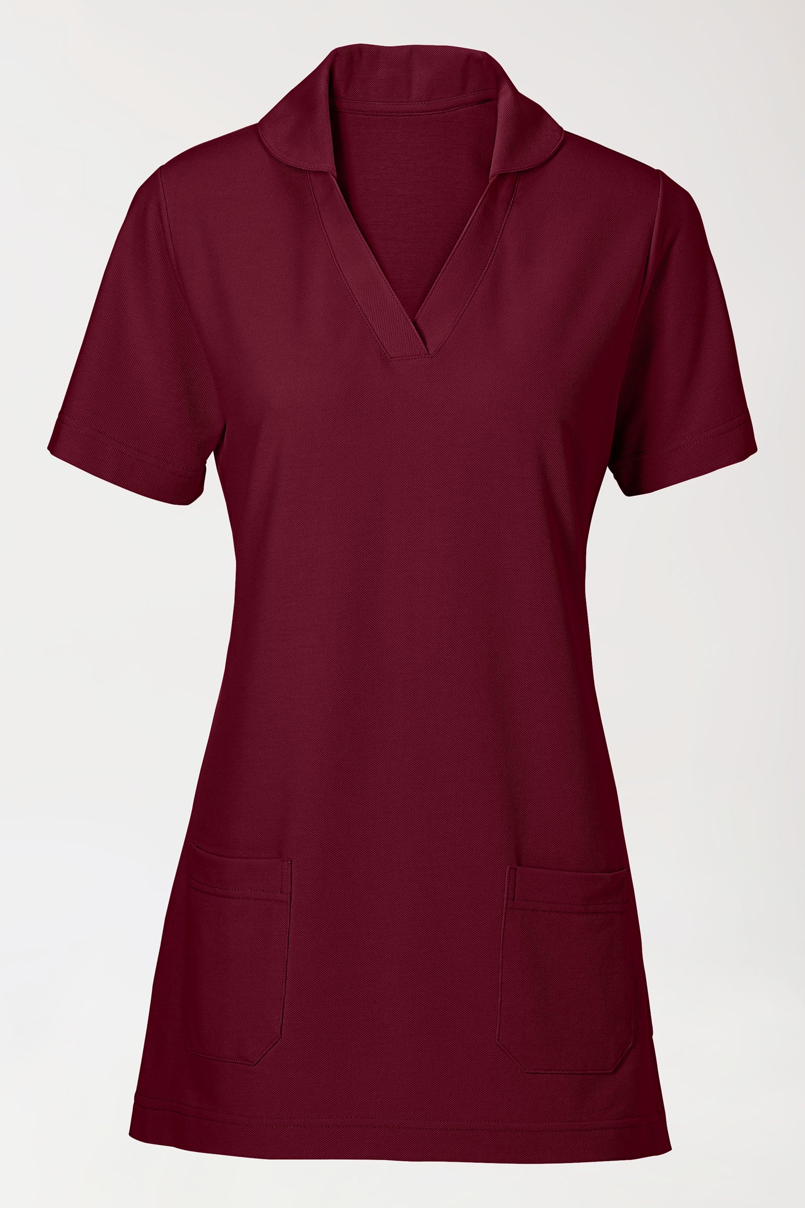 COMFY FLEX Tunique Stretch Femme - col châle bordeaux