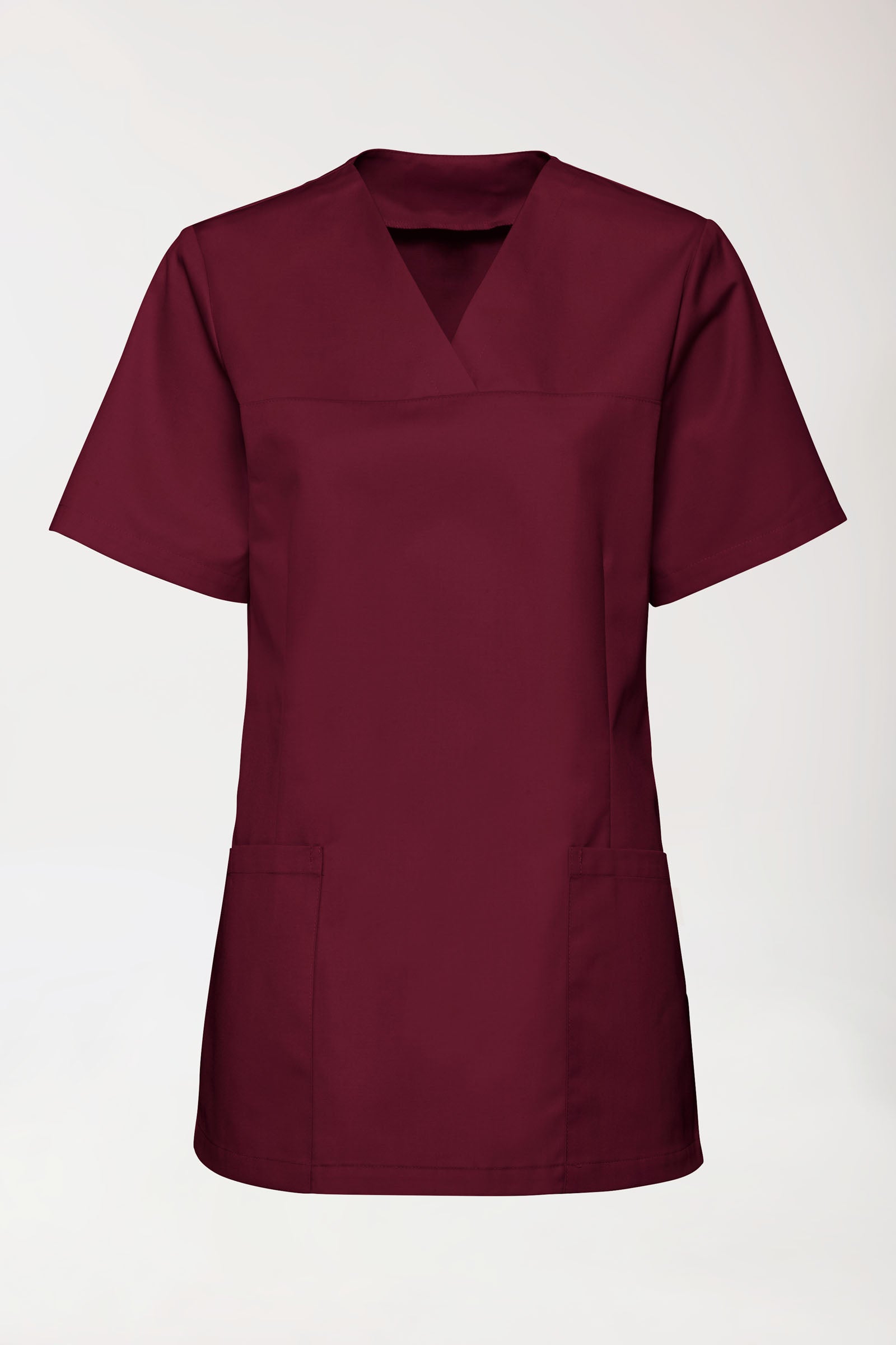Tunique Stretch Femme - Décolleté V bordeaux, Vue de face