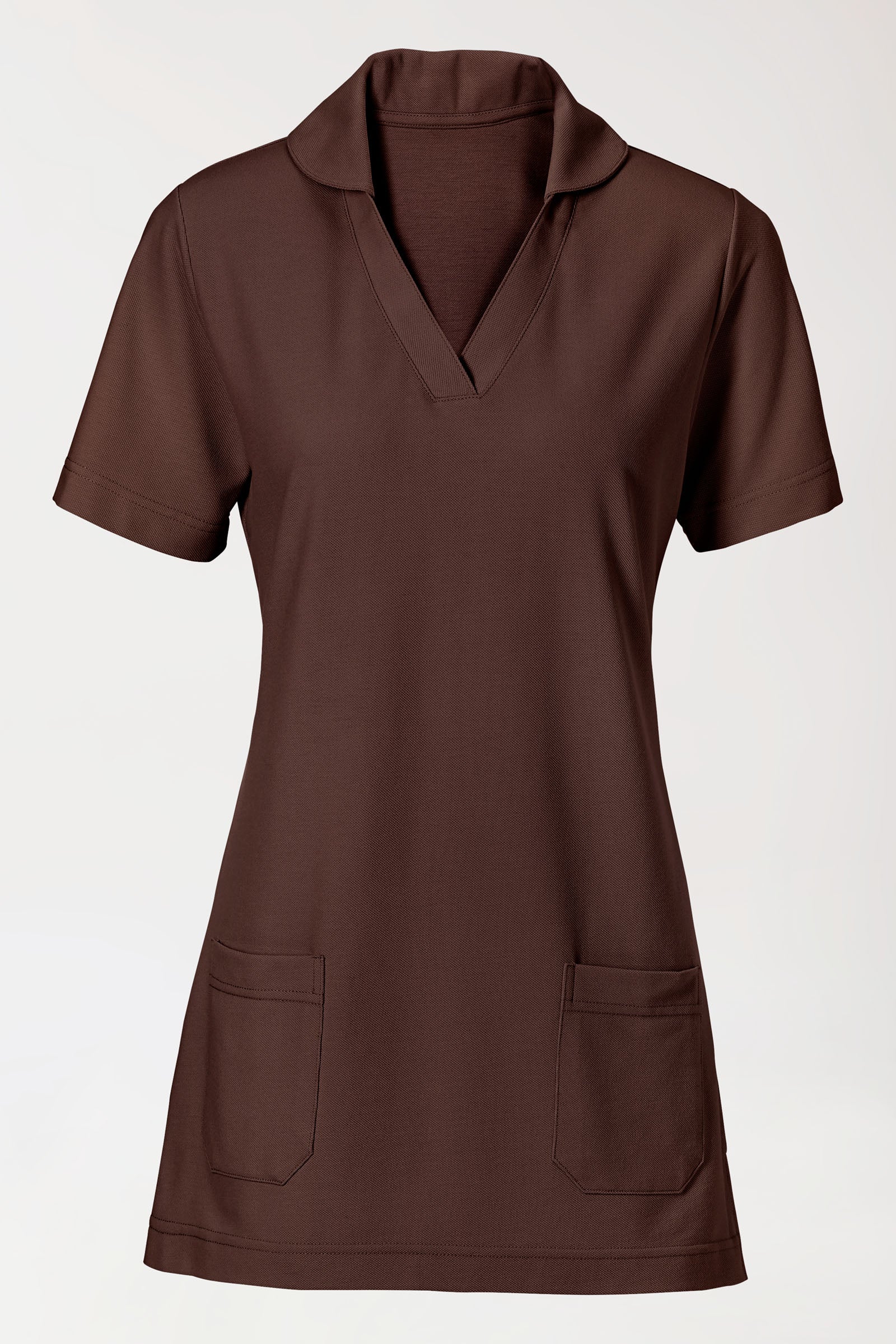 COMFY FLEX Tunique Stretch Femme - col châle coffee