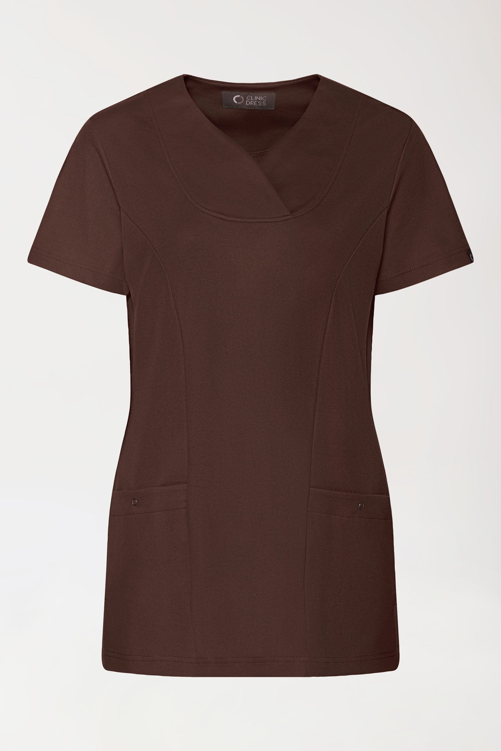 COMFY FLEX Tunique Stretch Femme - Décolleté Cœur coffee