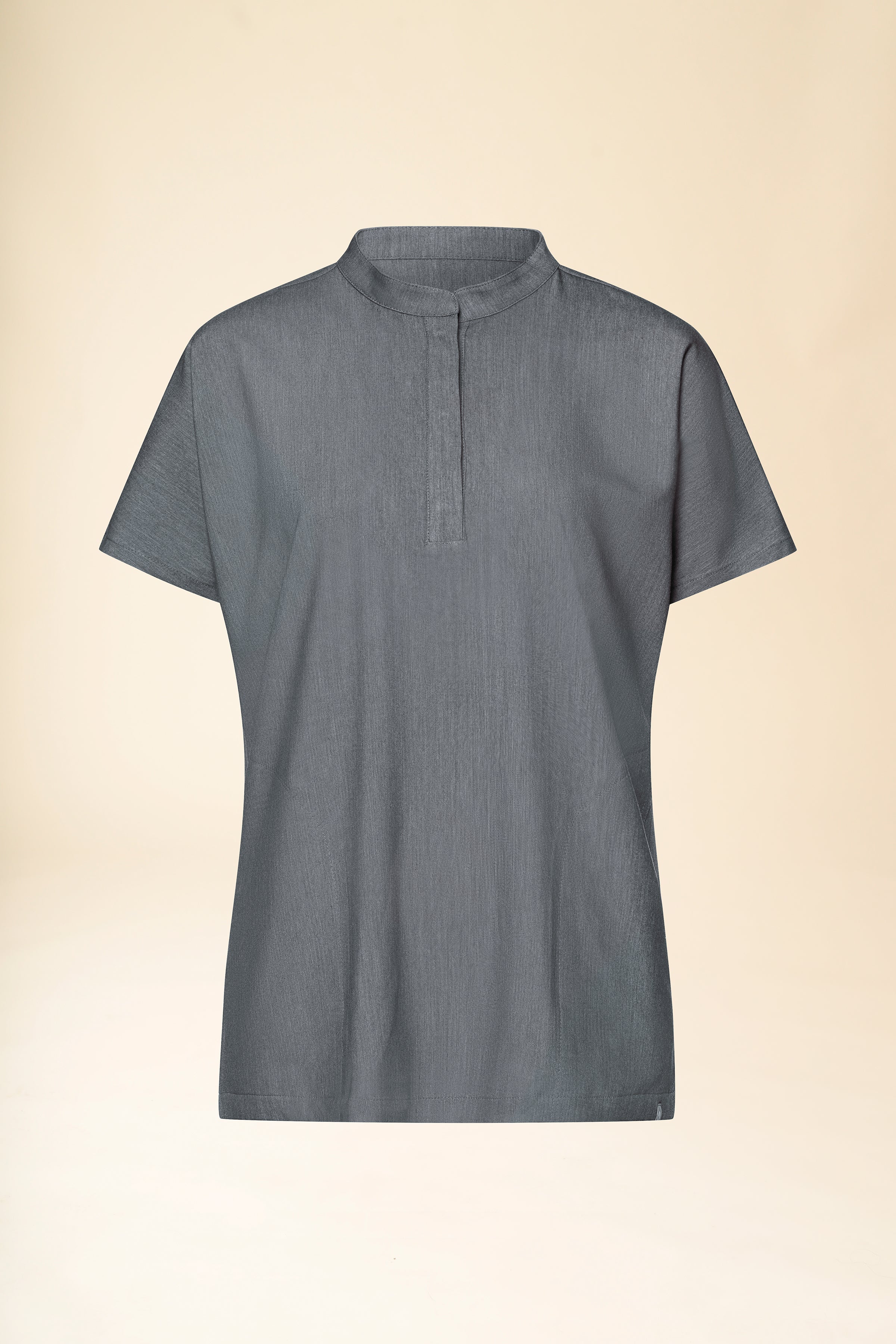 KAERE Tunique Femme - Col officier gris chiné