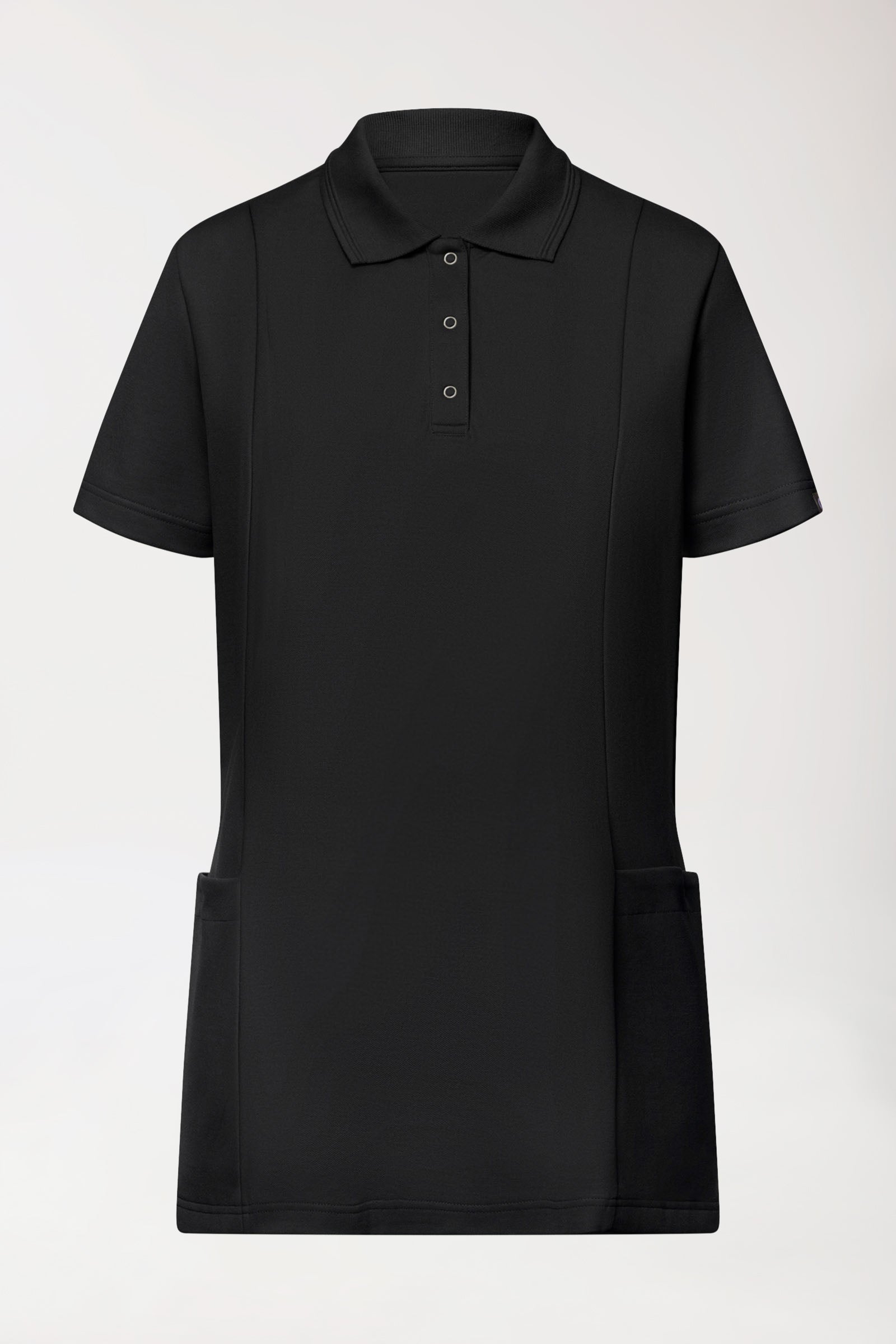 COMFY FLEX Tunique Stretch Femme - Col polo noir, Vue de face