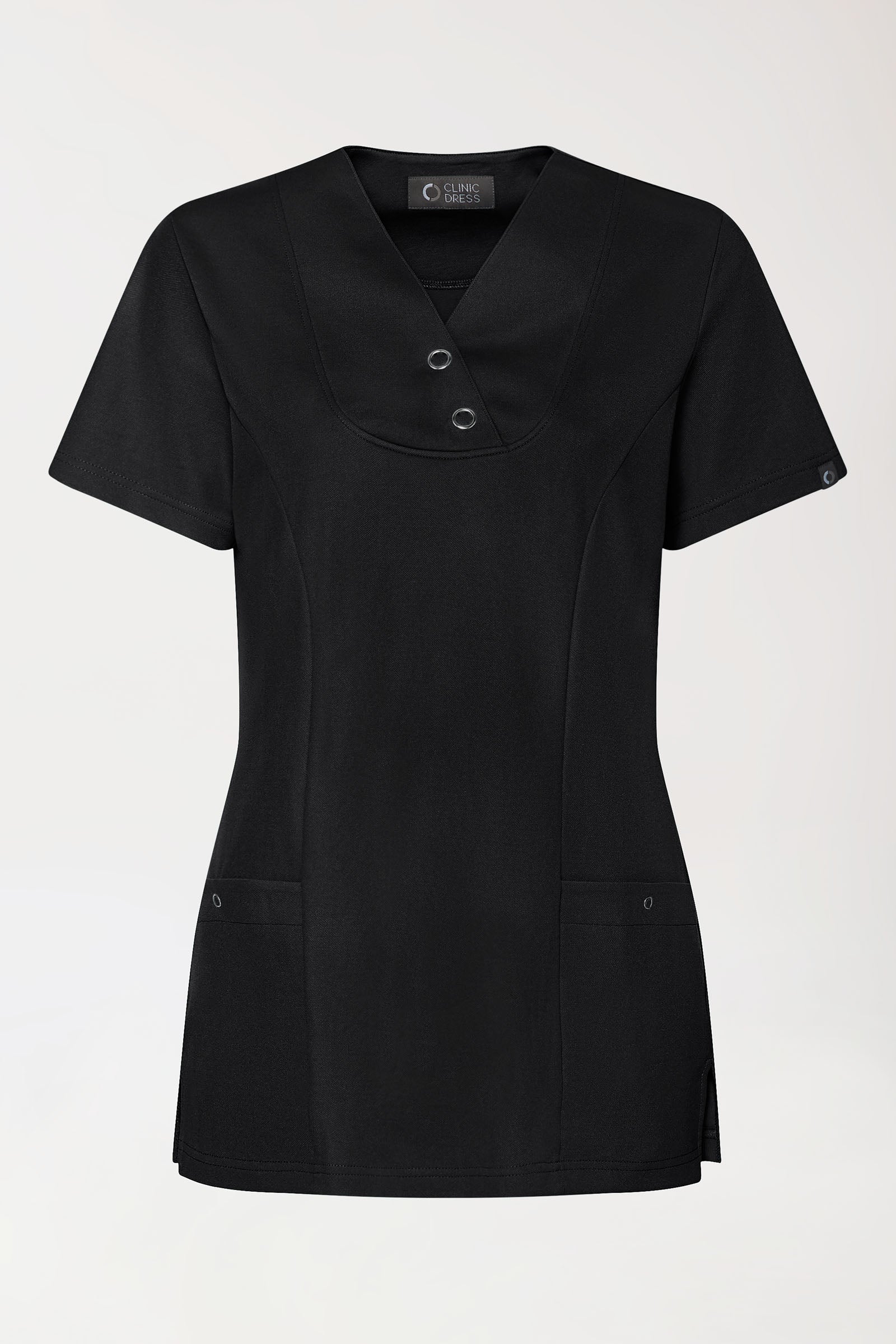 COMFY FLEX Tunique Stretch Femme - Boutons-pression noir