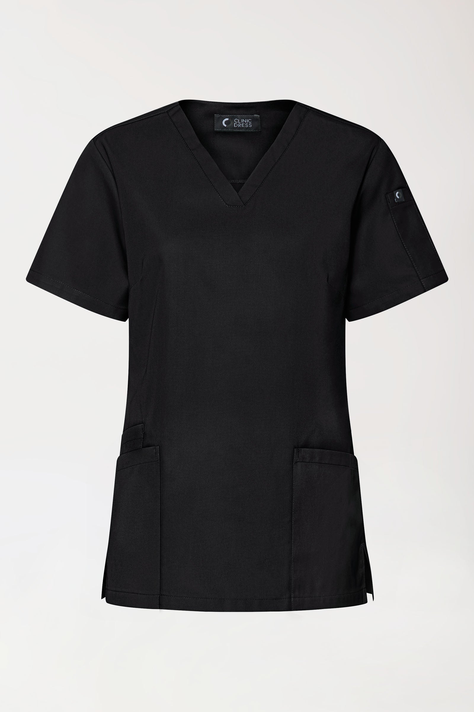 GREEN Tunique Stretch Femme - Décolleté V noir