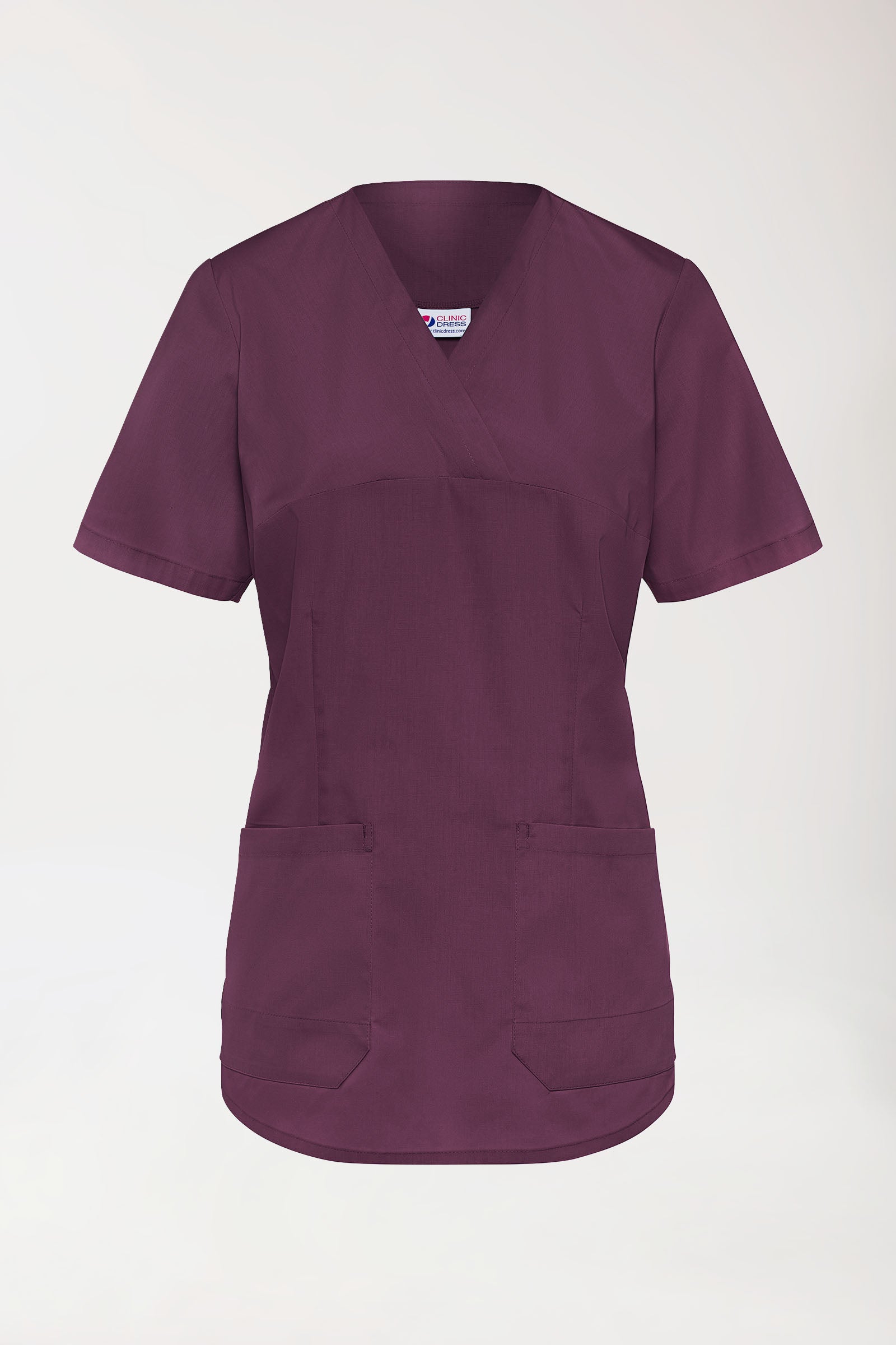 Tunique Stretch Femme - Col V prune