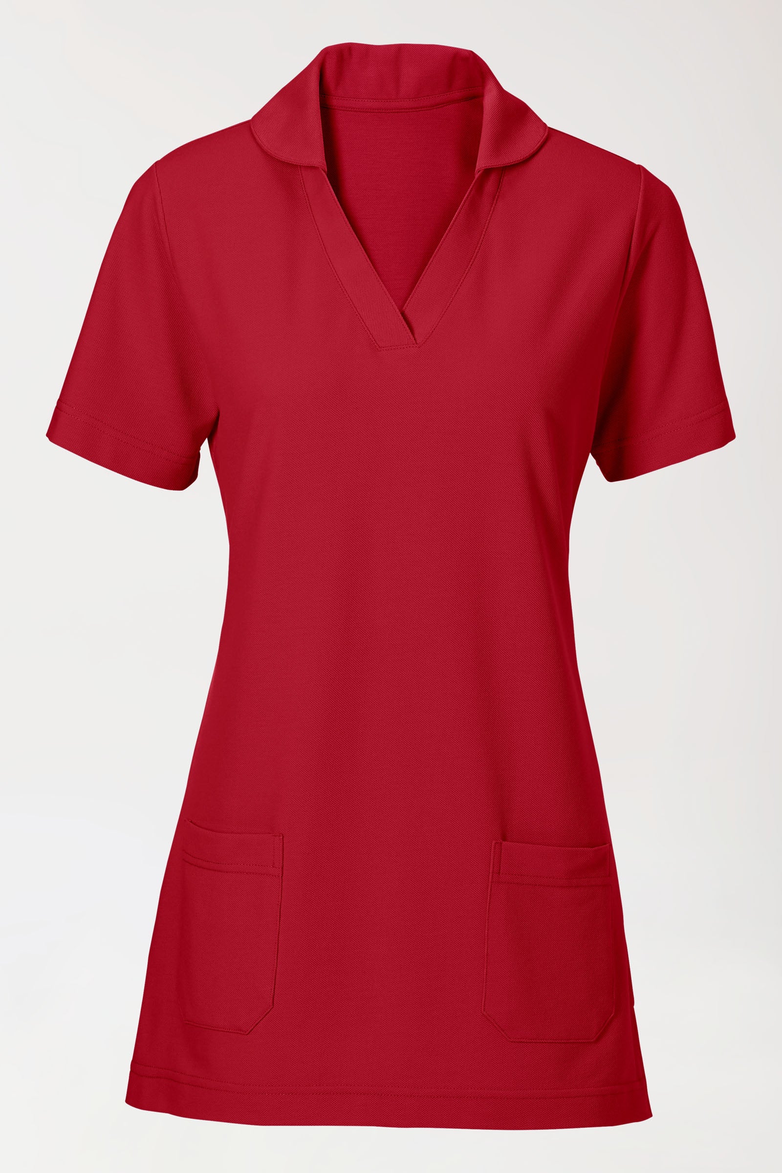 COMFY FLEX Tunique Stretch Femme - col châle rouge