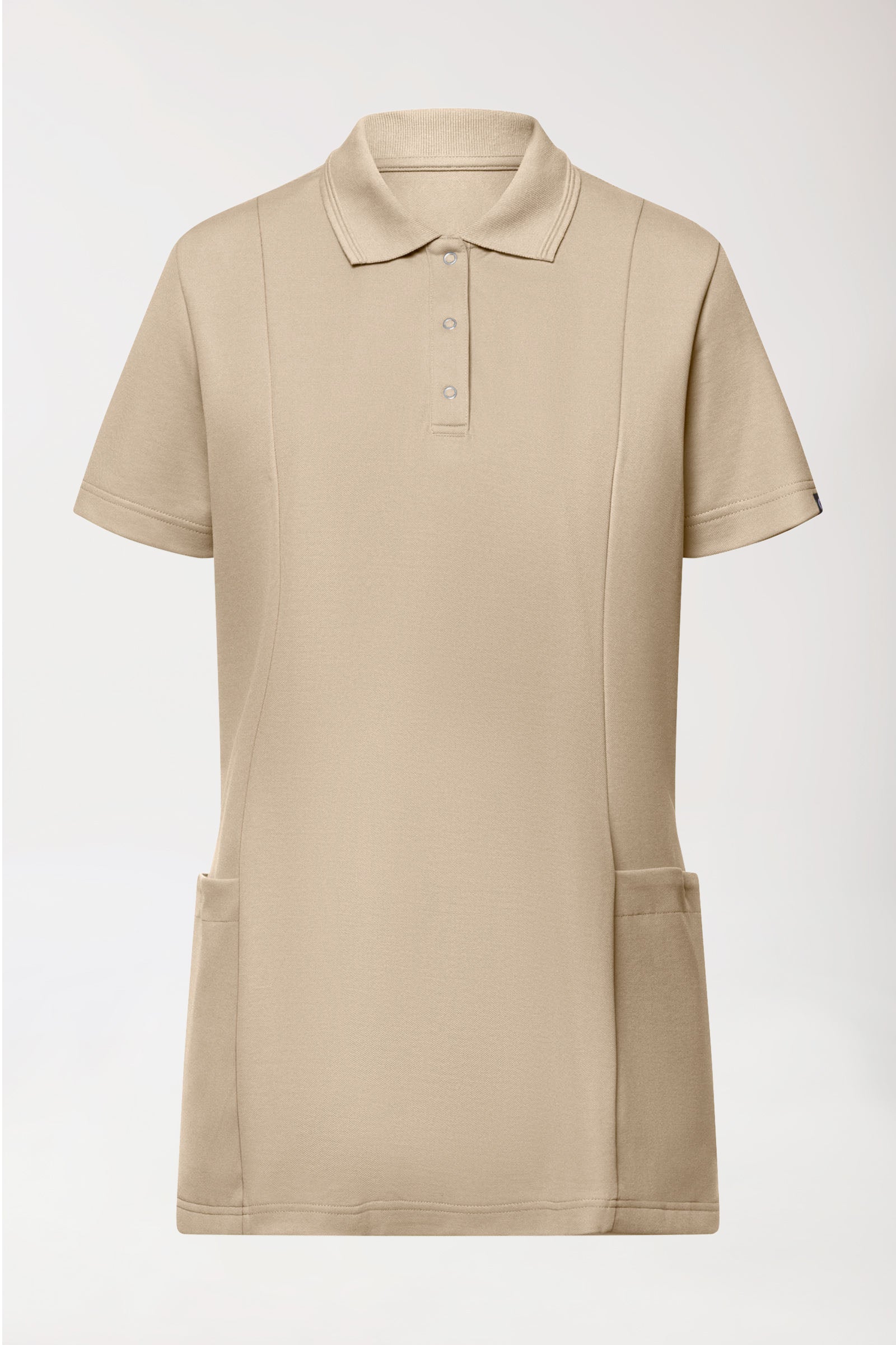 COMFY FLEX Tunique Stretch Femme - Col polo sable, Vue de face