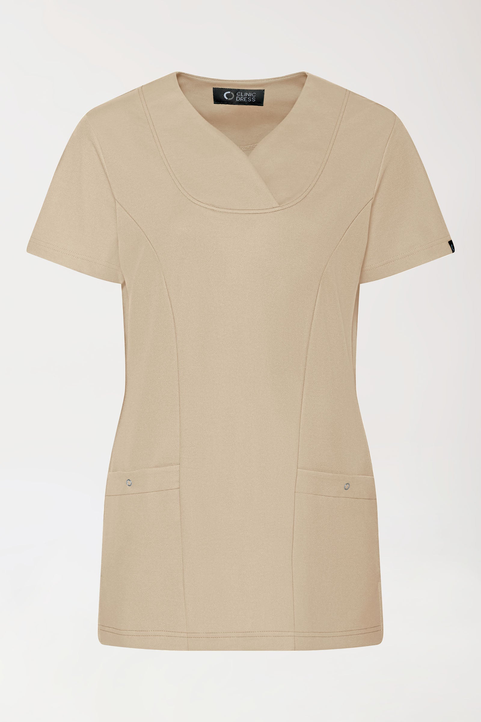 COMFY FLEX Tunique Stretch Femme - Décolleté Cœur sable