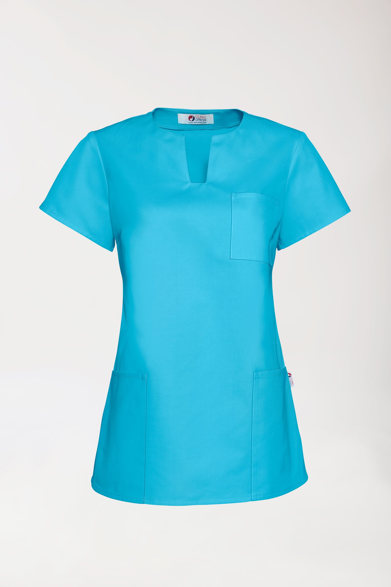 JUST STRONG Tunique Femme - Décolleté carré turquoise