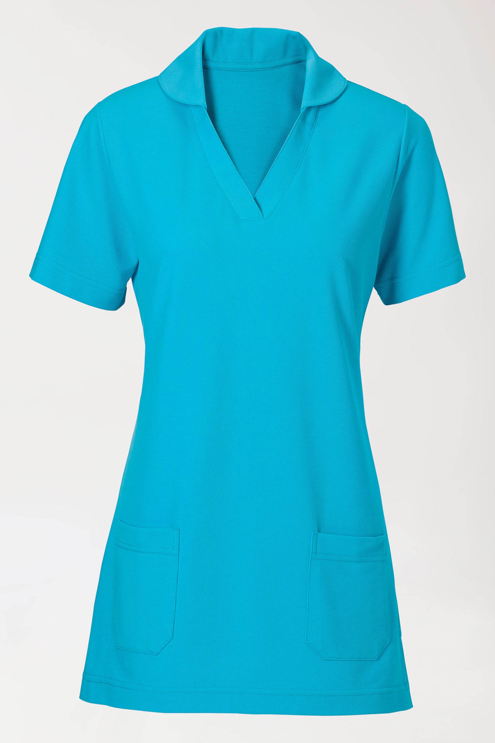 COMFY FLEX Tunique Stretch Femme - col châle turquoise