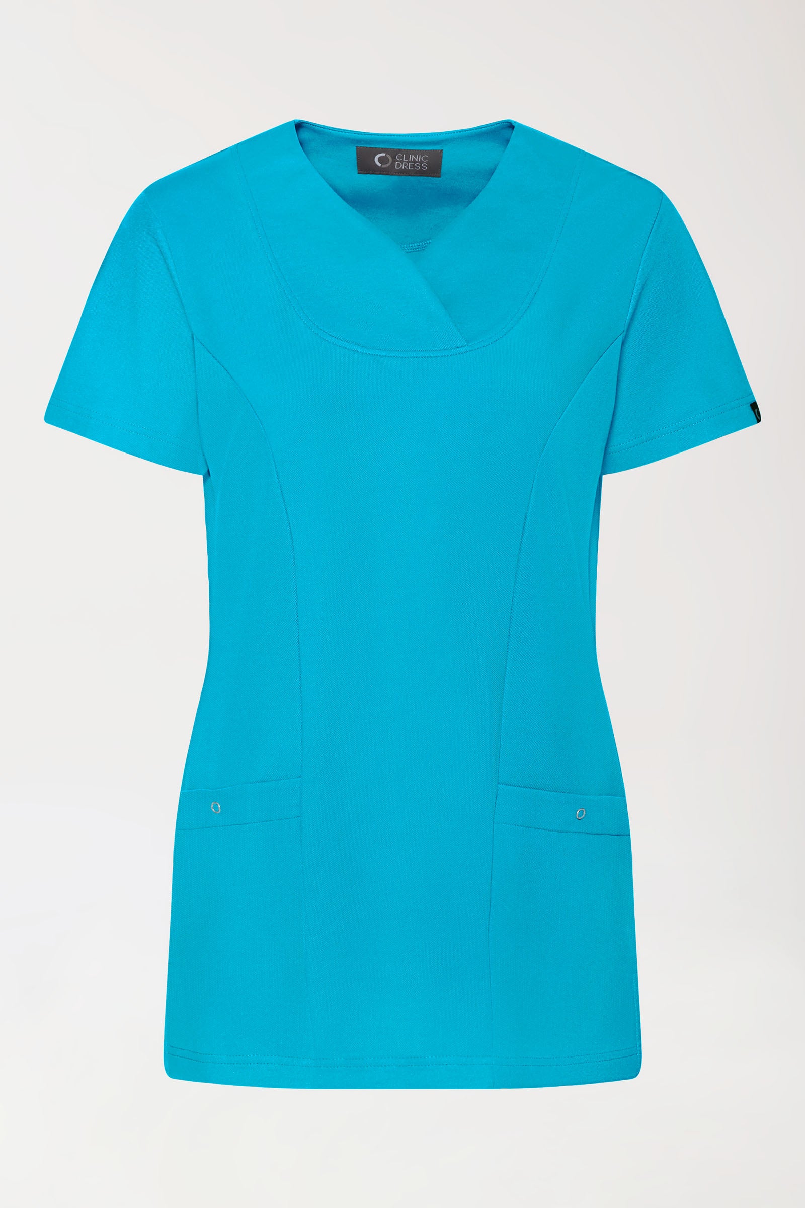 COMFY FLEX Tunique Stretch Femme - Décolleté Cœur turquoise