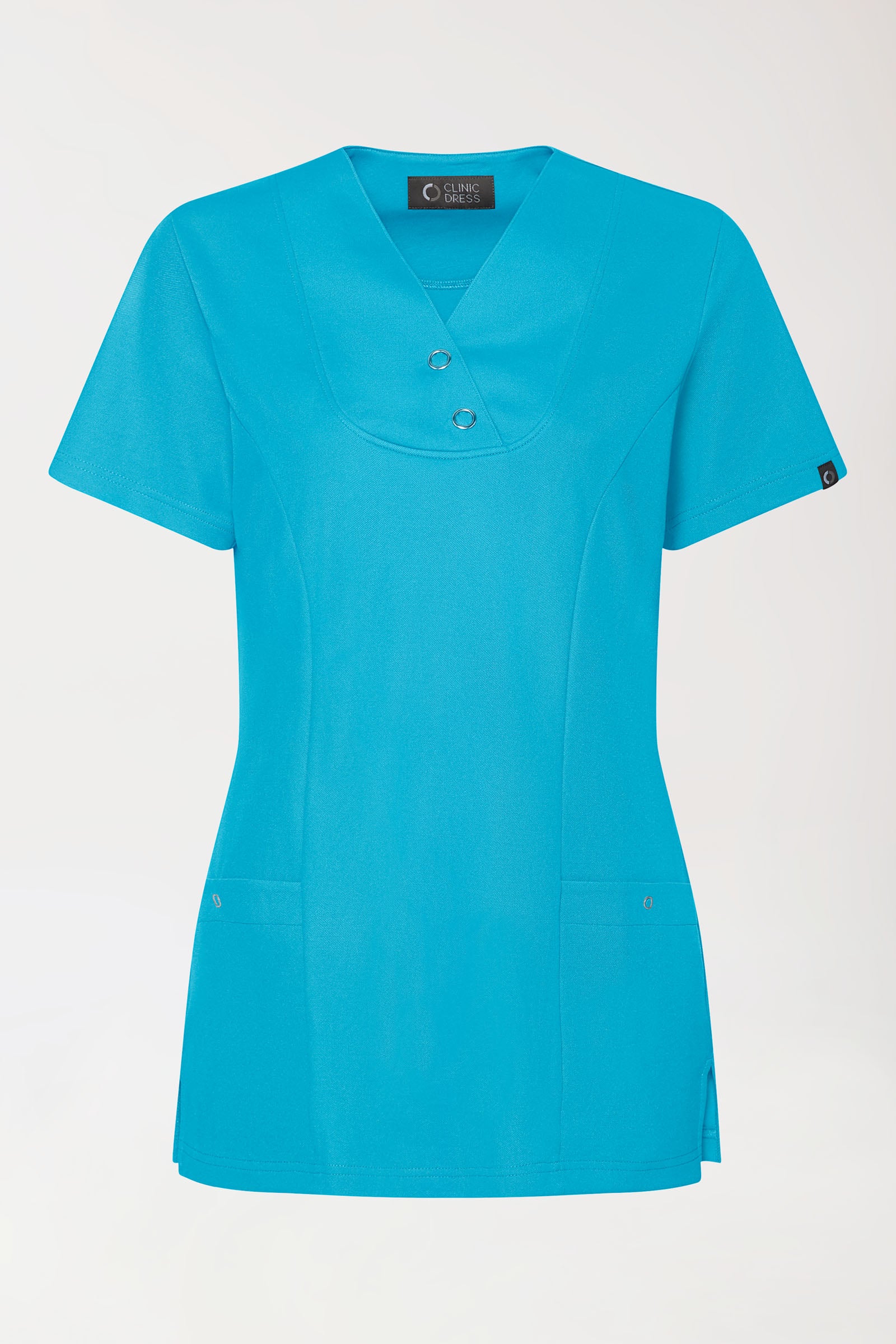 COMFY FLEX Tunique Stretch Femme - Boutons-pression turquoise