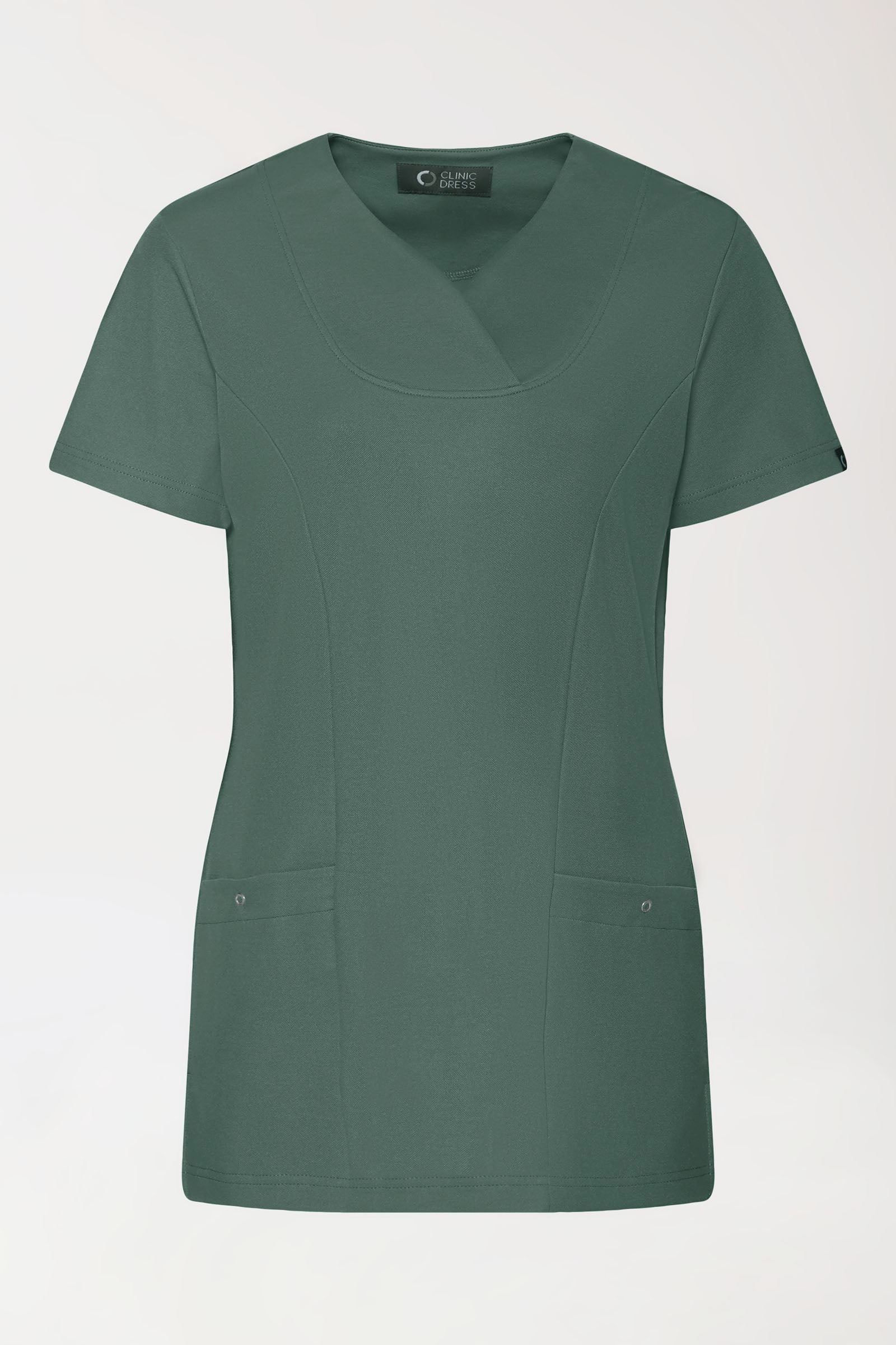 COMFY FLEX Tunique Stretch Femme - Décolleté Cœur vert foncé