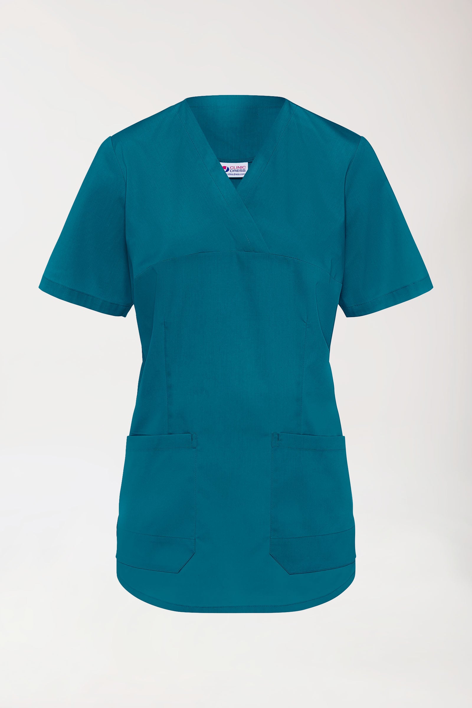 Tunique Stretch Femme - Col V vert pétrole