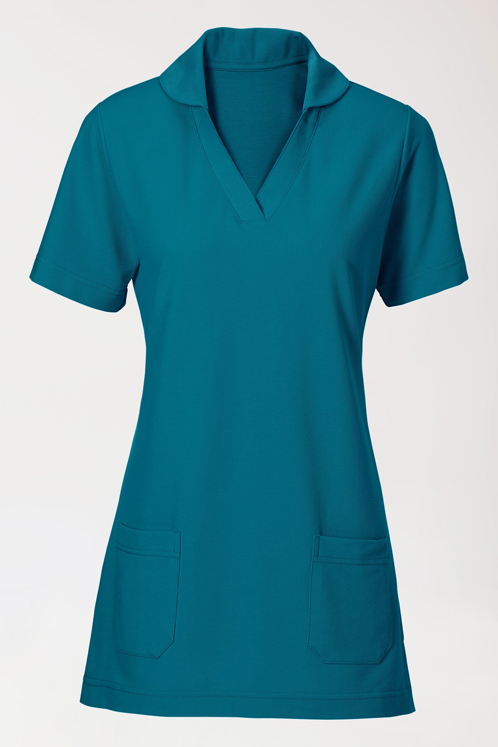 COMFY FLEX Tunique Stretch Femme - col châle pétrole