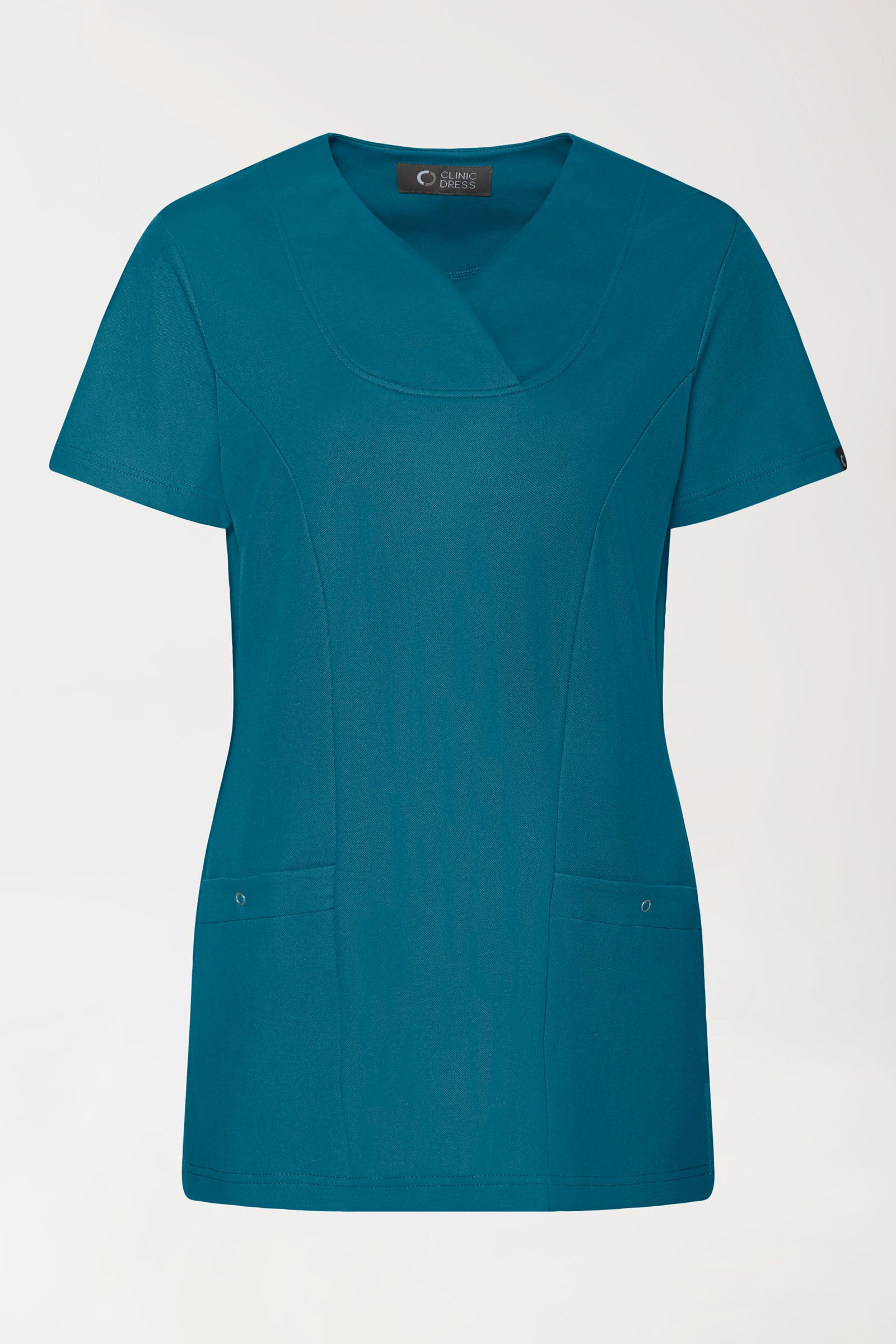 COMFY FLEX Tunique Stretch Femme - Décolleté Cœur pétrole