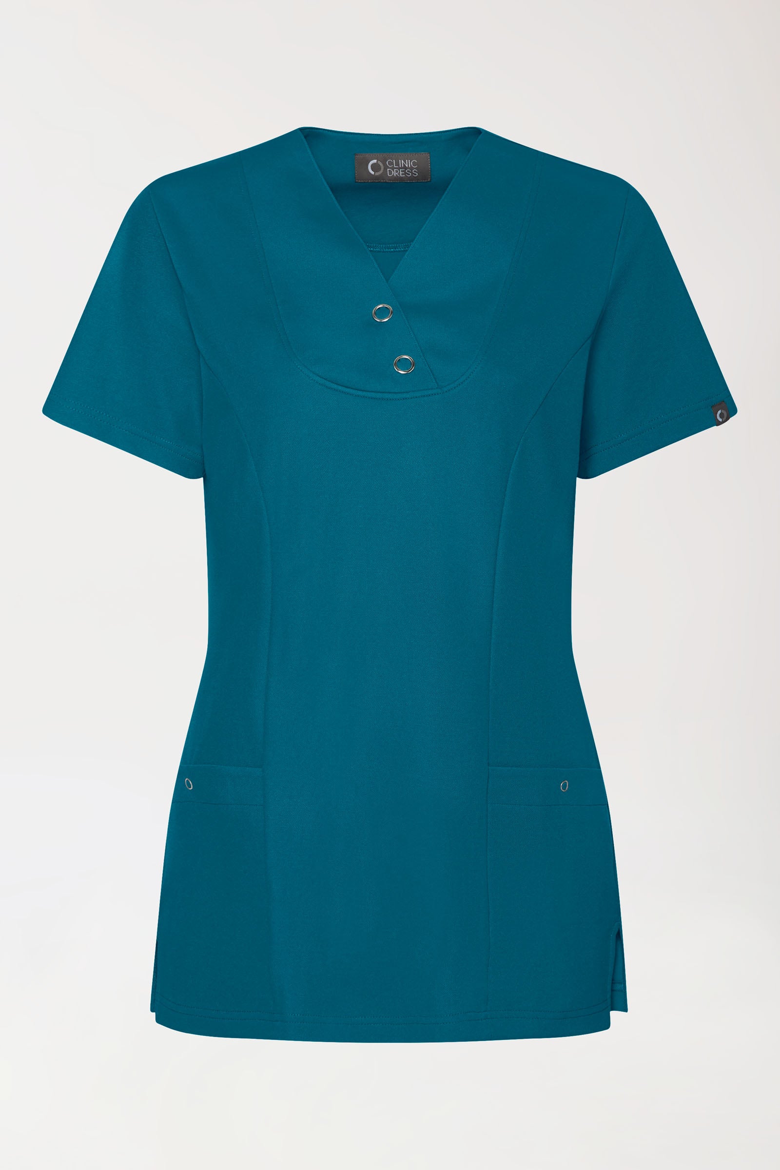 COMFY FLEX Tunique Stretch Femme - Boutons-pression pétrole