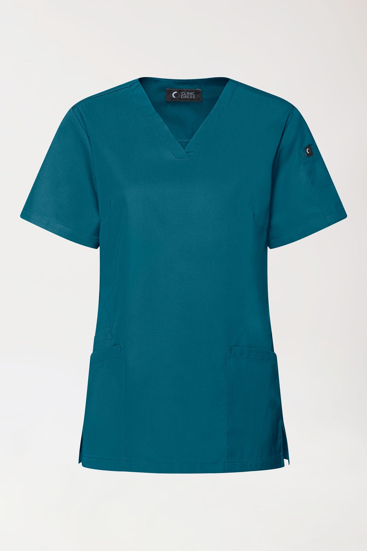 GREEN Tunique Stretch Femme - Décolleté V pétrole
