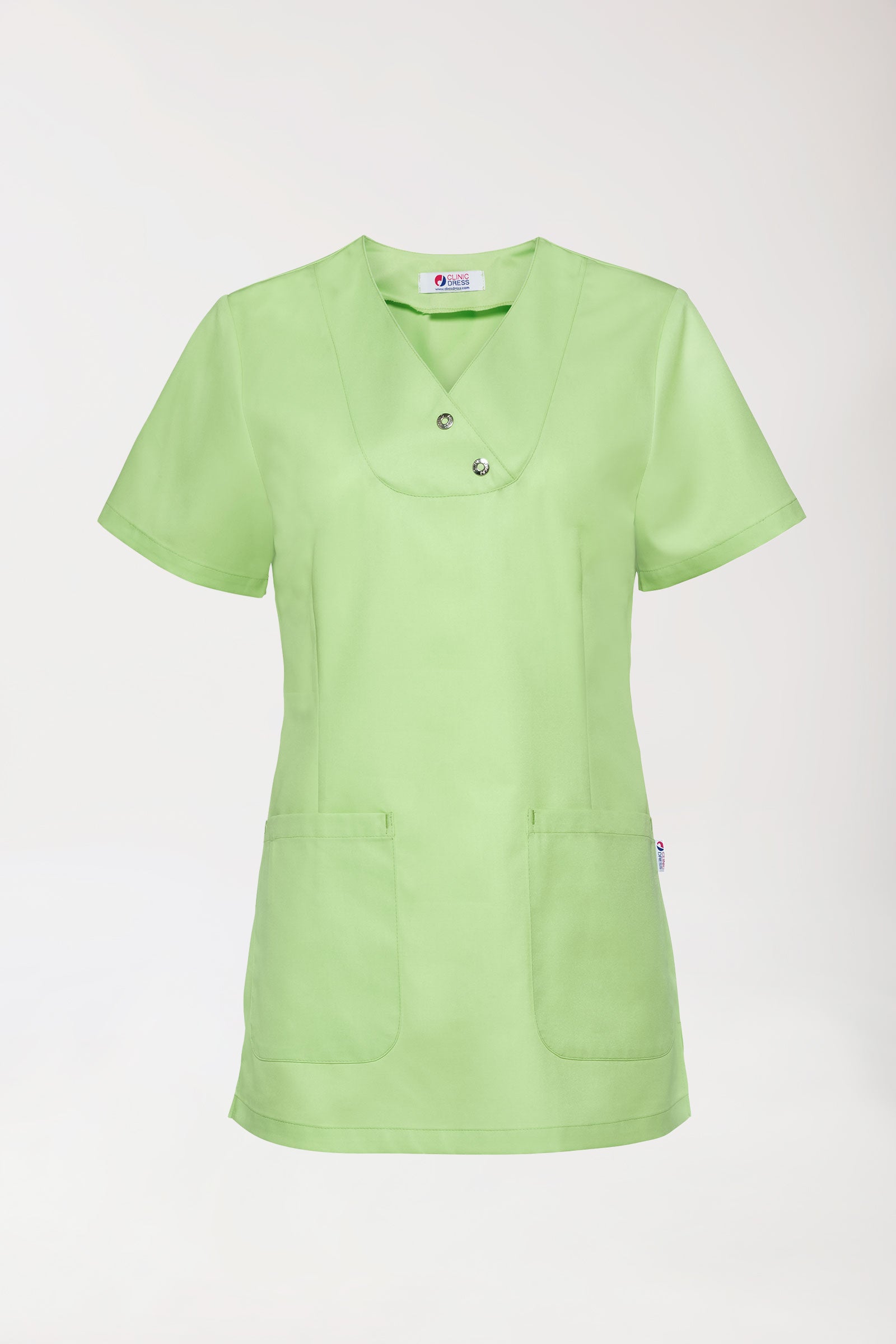 GREEN Tunique Femme - Boutons-pression vert pomme