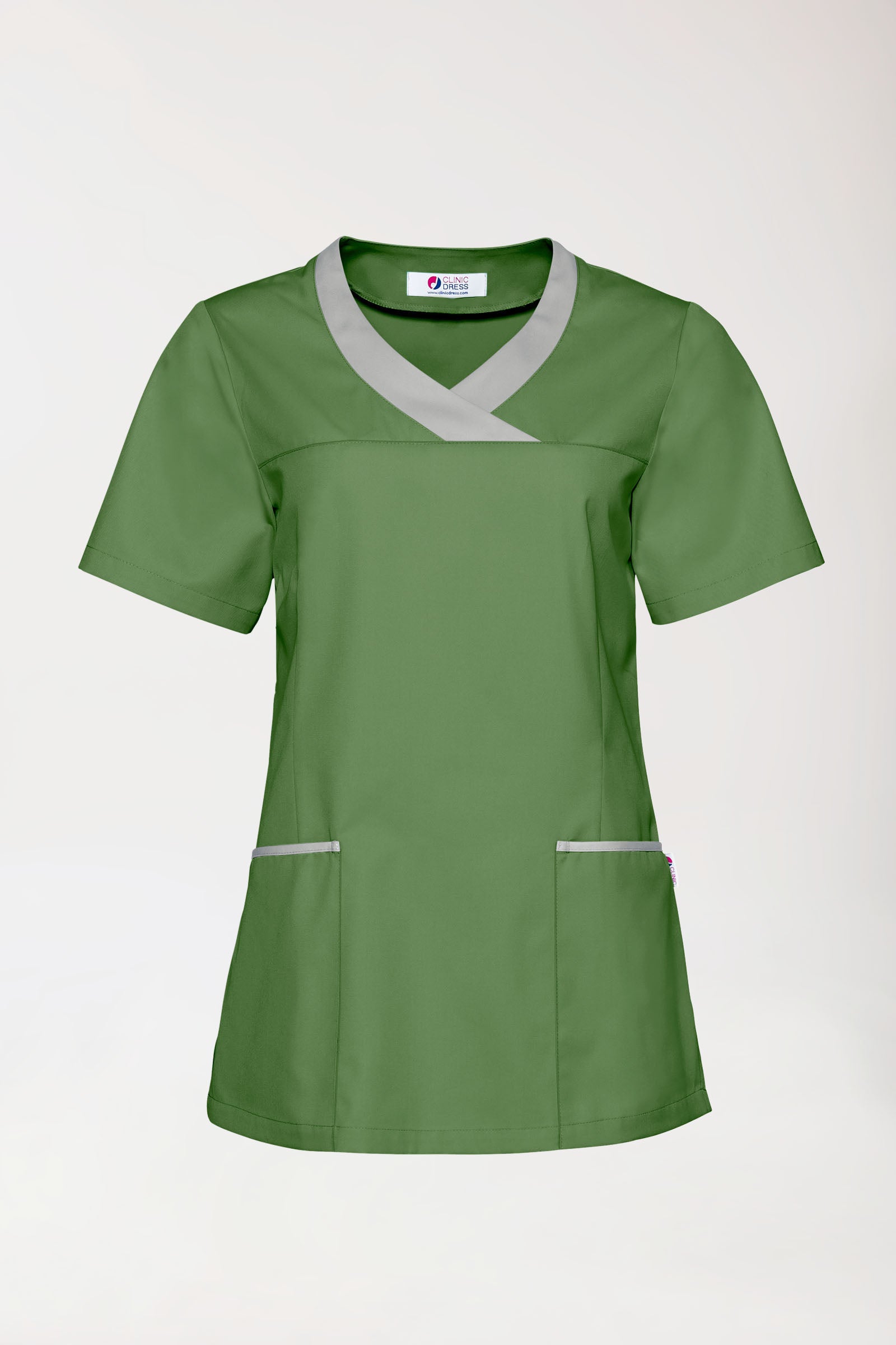 CORE Tunique Femme vert prairie/gris, Vue de face