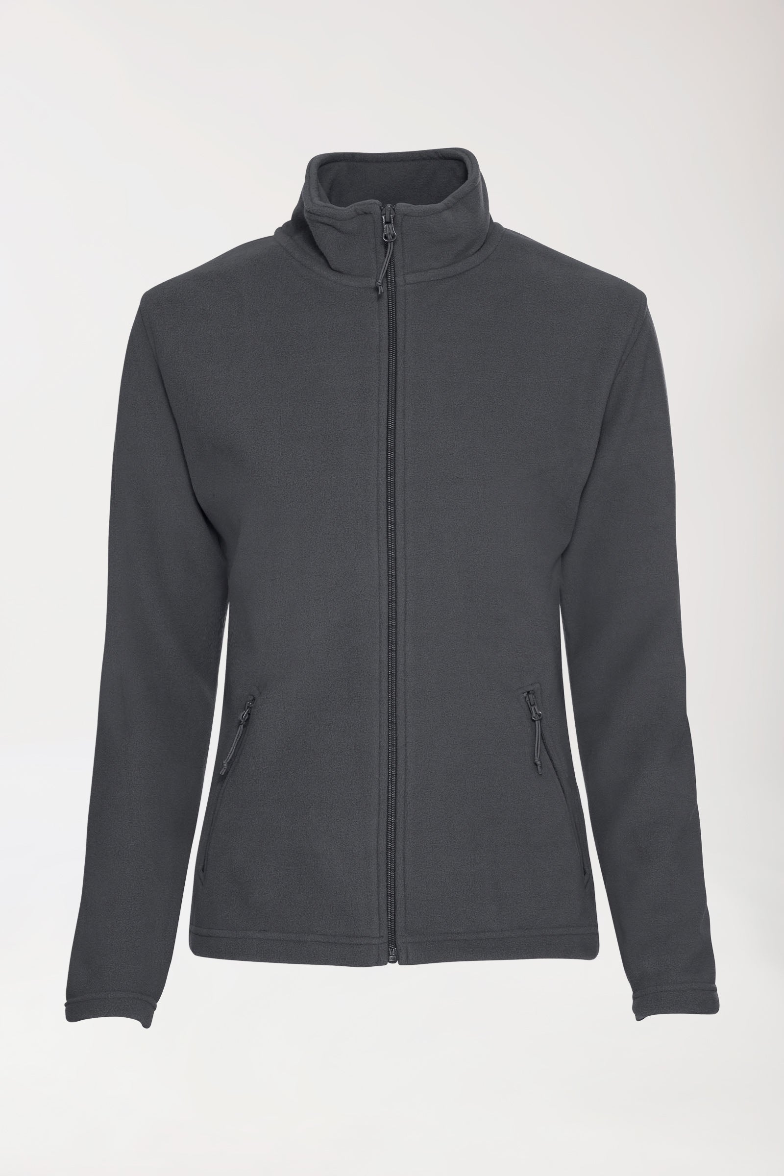 Veste polaire Femme - Col officier gris minerai