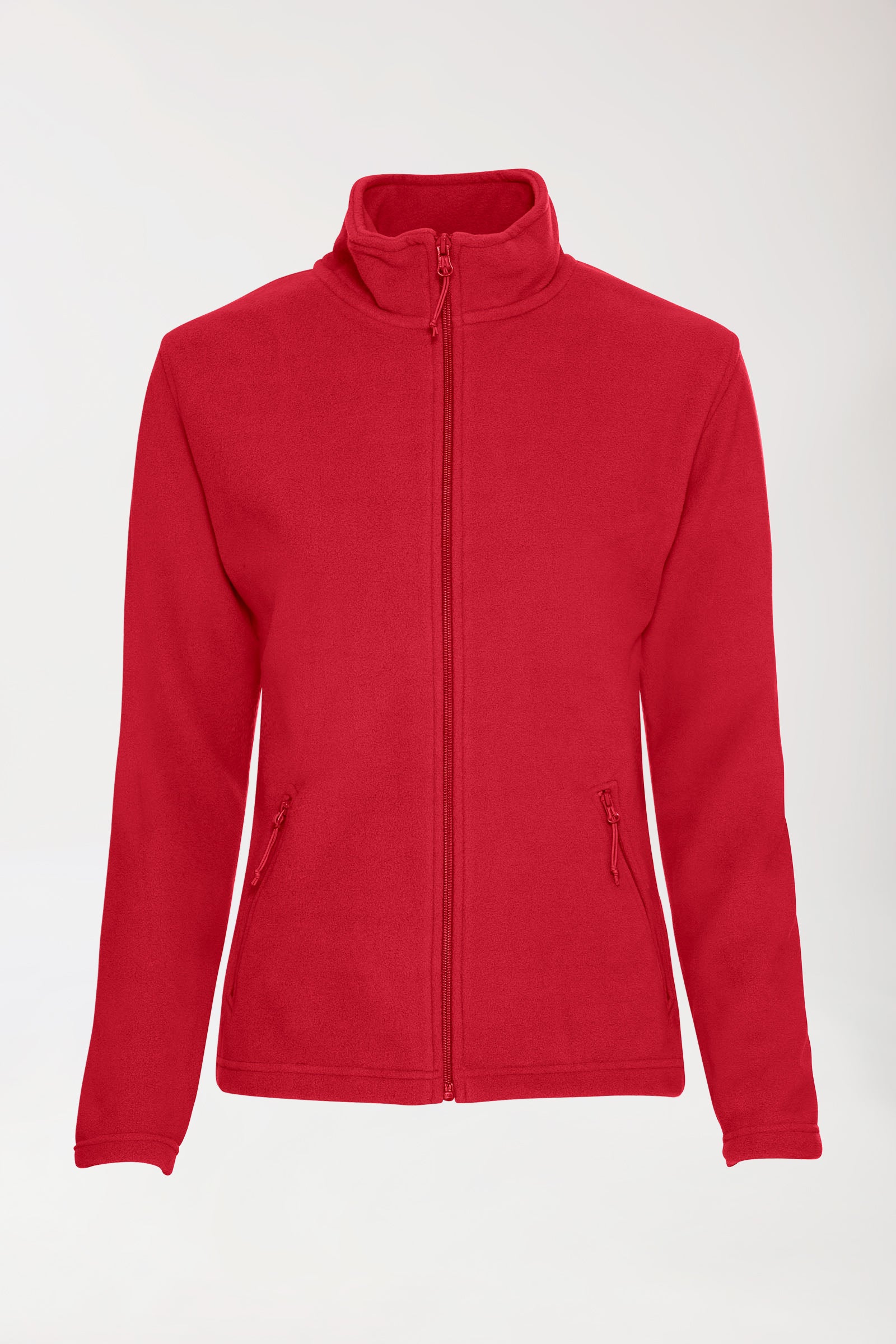Veste polaire Femme - Col officier rouge