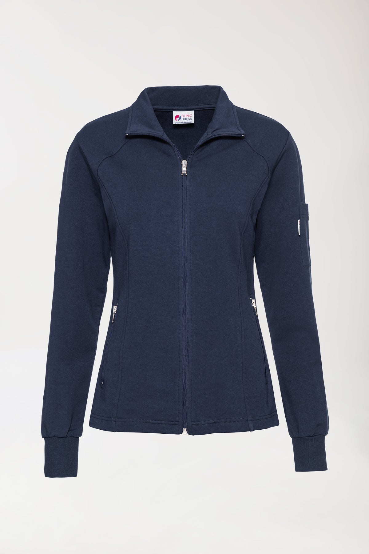 Veste en Sweat Femme - Col officier bleu navy