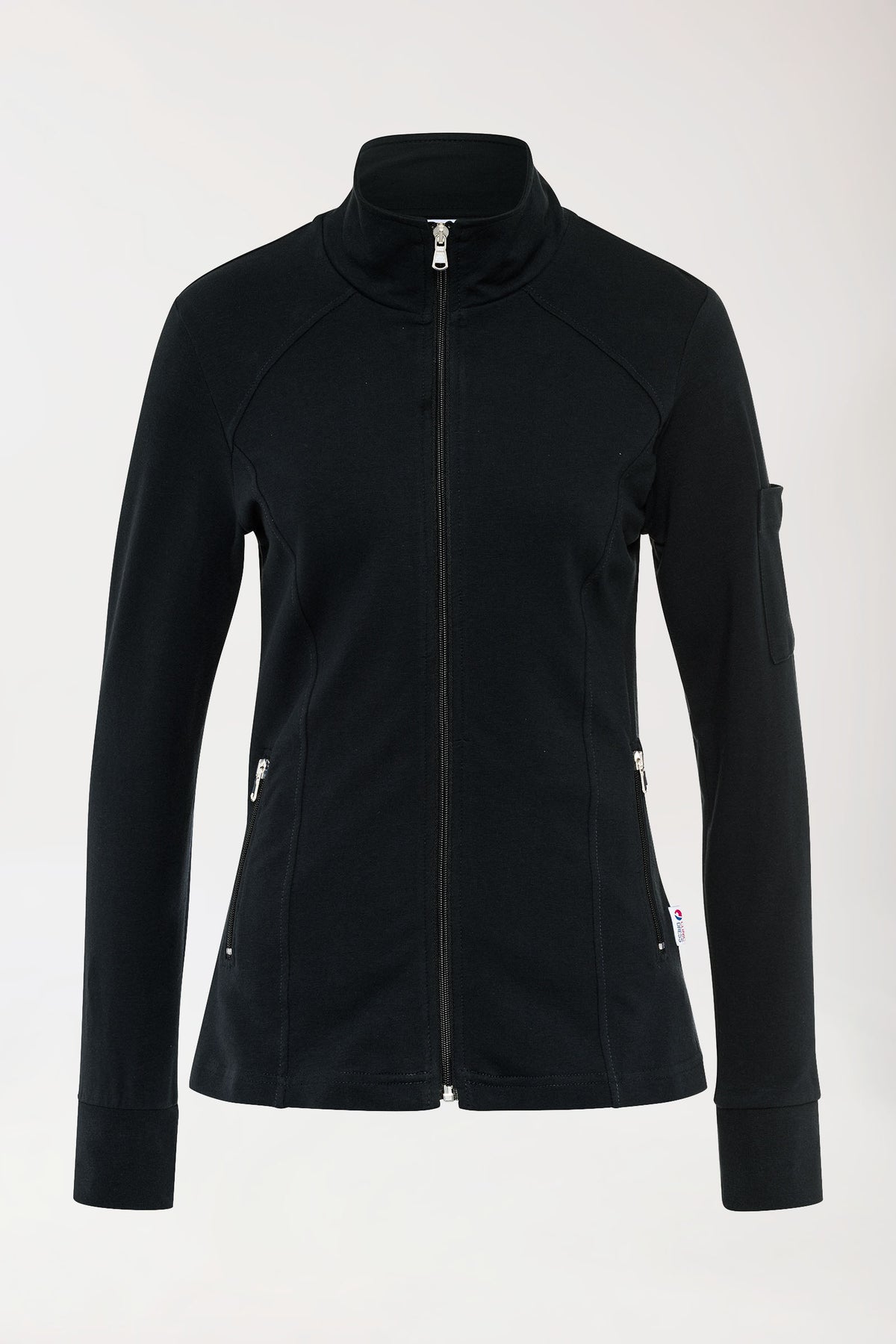 Veste en Sweat Femme - Col officier noir