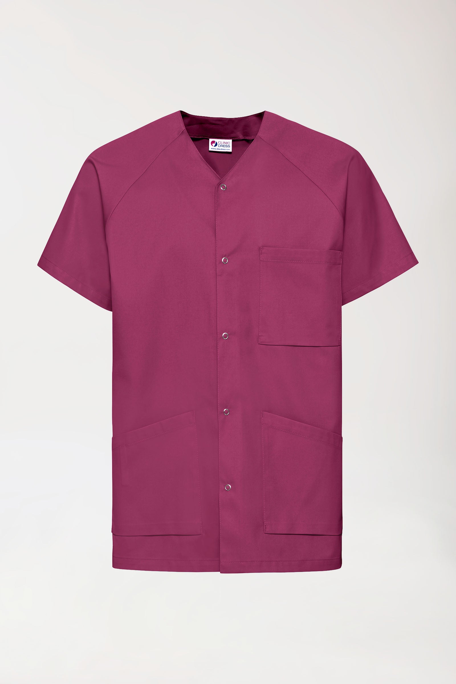 CORE Blouse Homme - Entièrement boutonnée berry