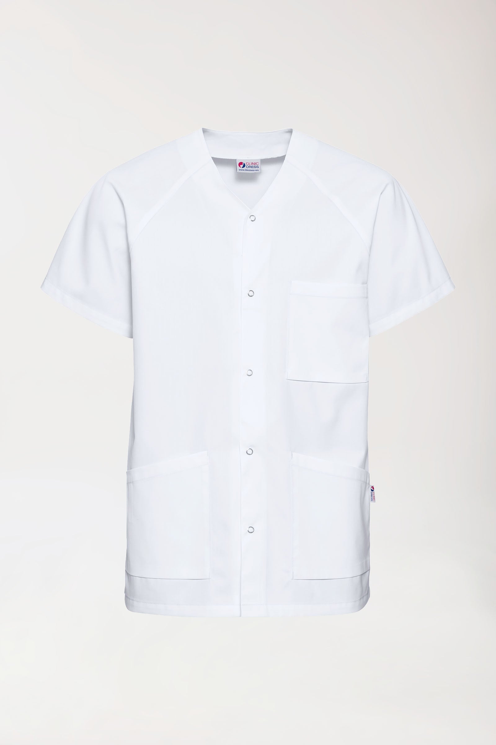 CORE Blouse Homme - Entièrement boutonnée blanc, Vue de face