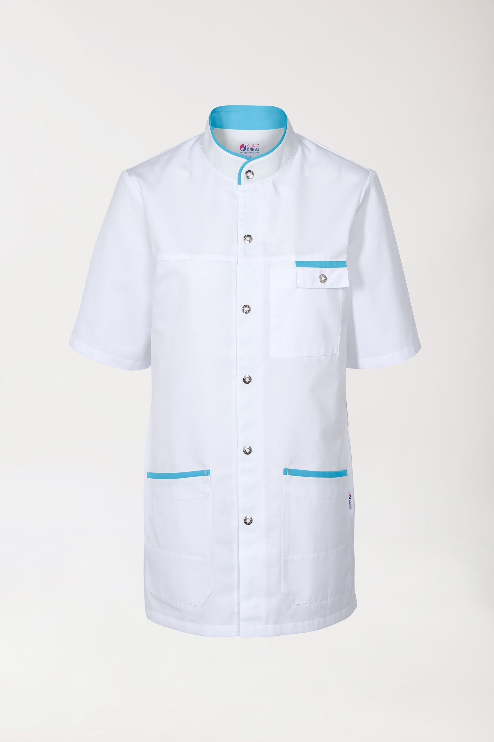 Tunique longue blanc/turquoise homme