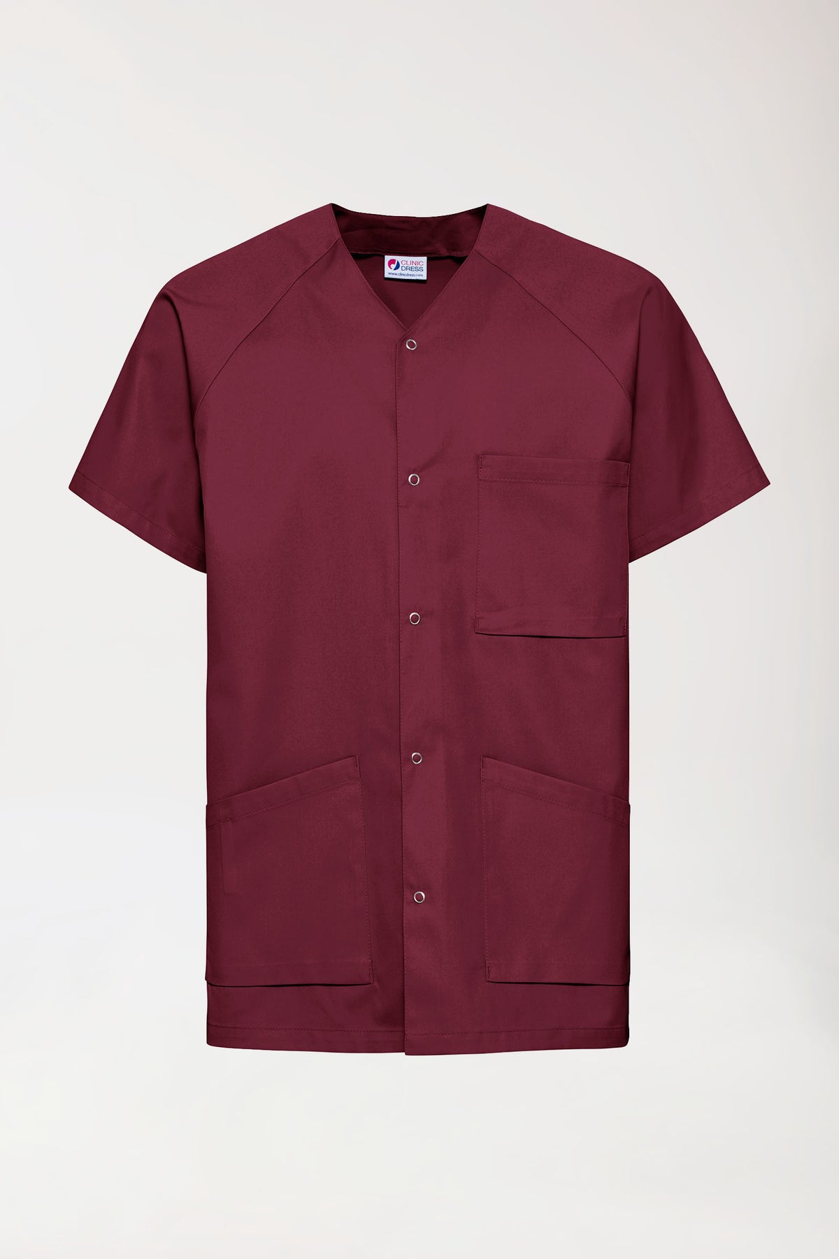 CORE Blouse Homme - Entièrement boutonnée bordeaux