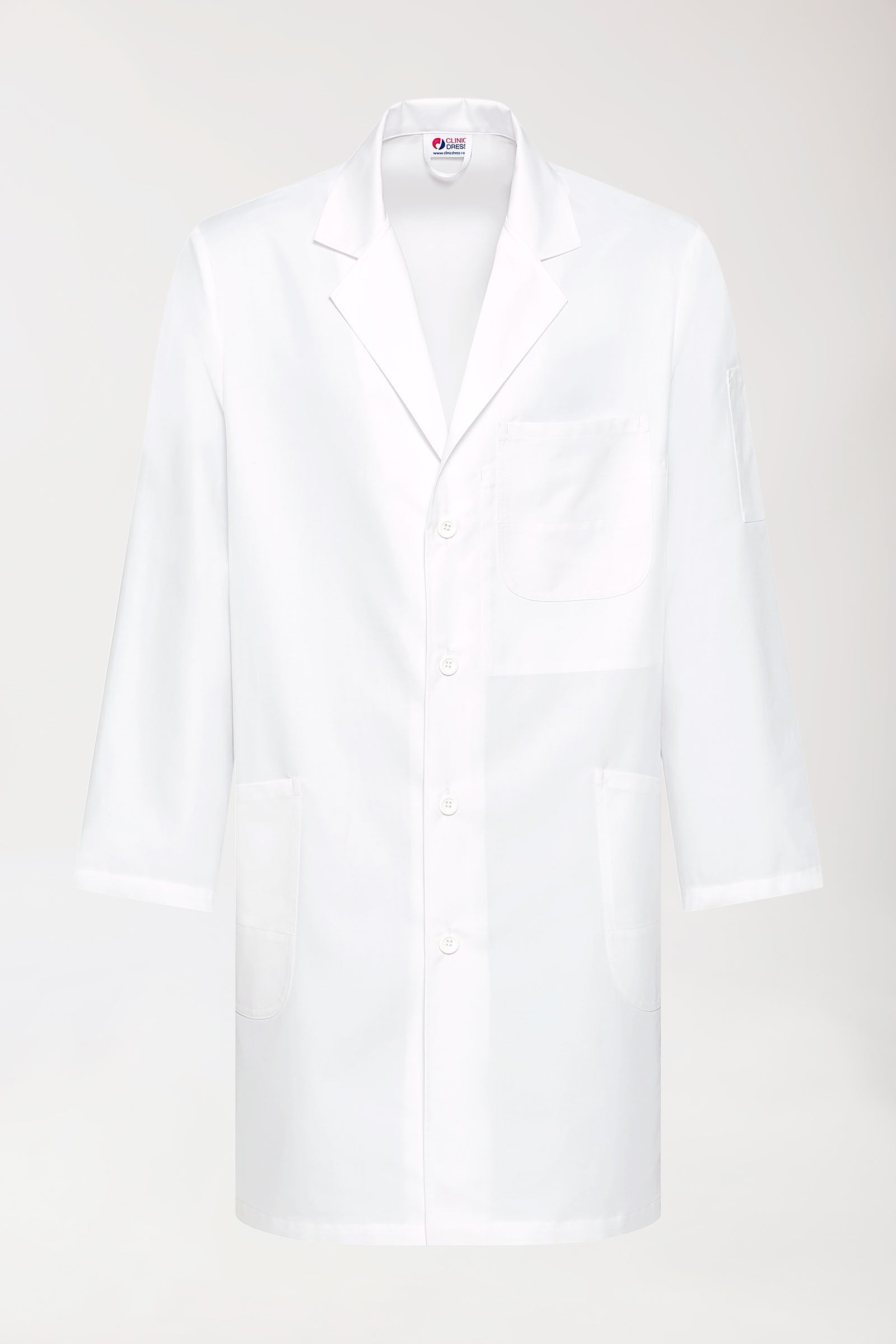 CORE Blouse blanche Homme - Col à revers - Boutonnée blanc