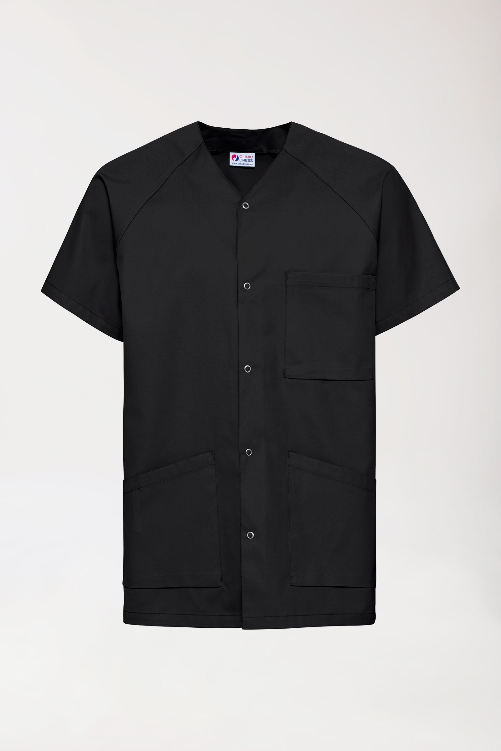CORE Blouse Homme - Entièrement boutonnée noir