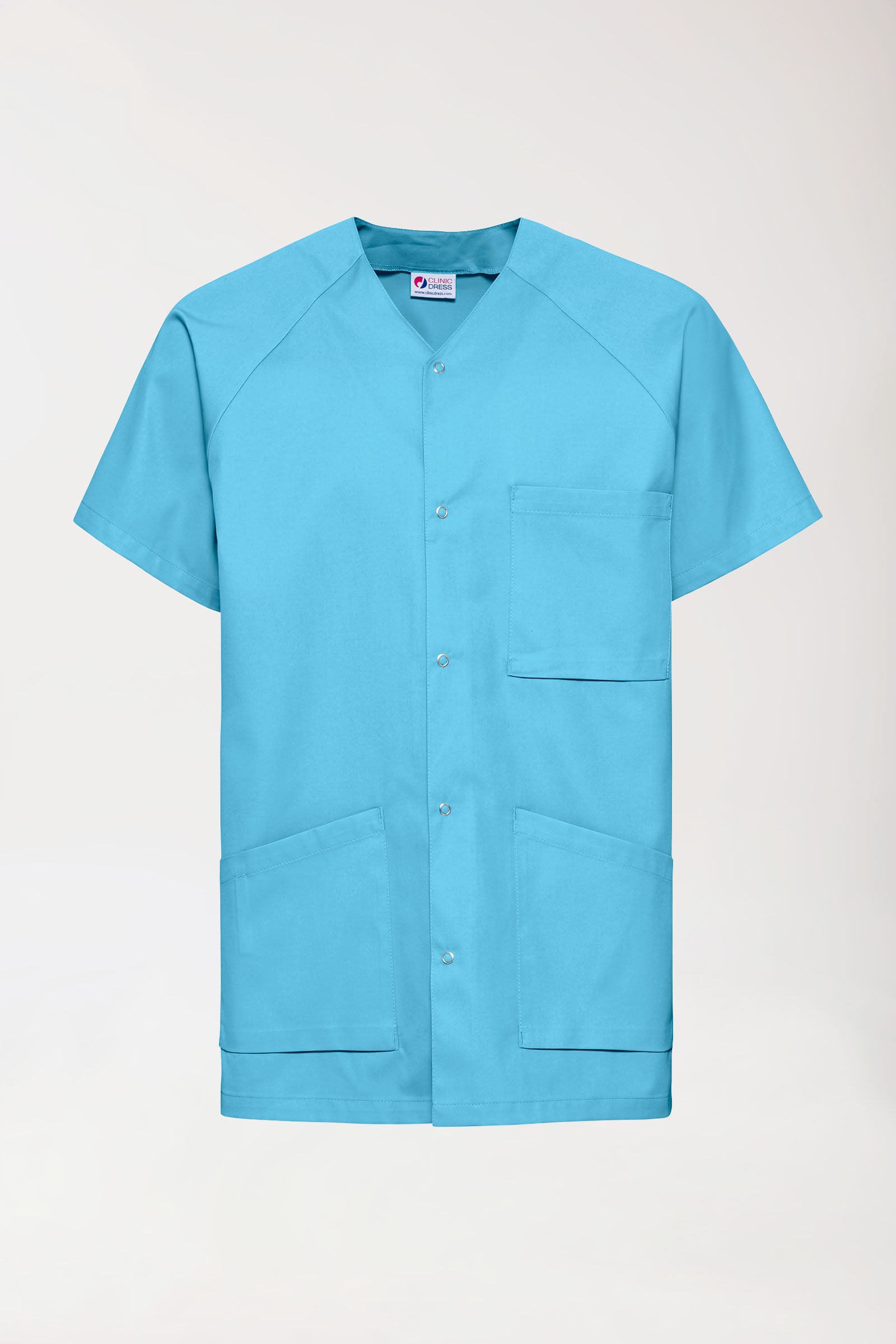 CORE Blouse Homme - Entièrement boutonnée turquoise, Vue de face