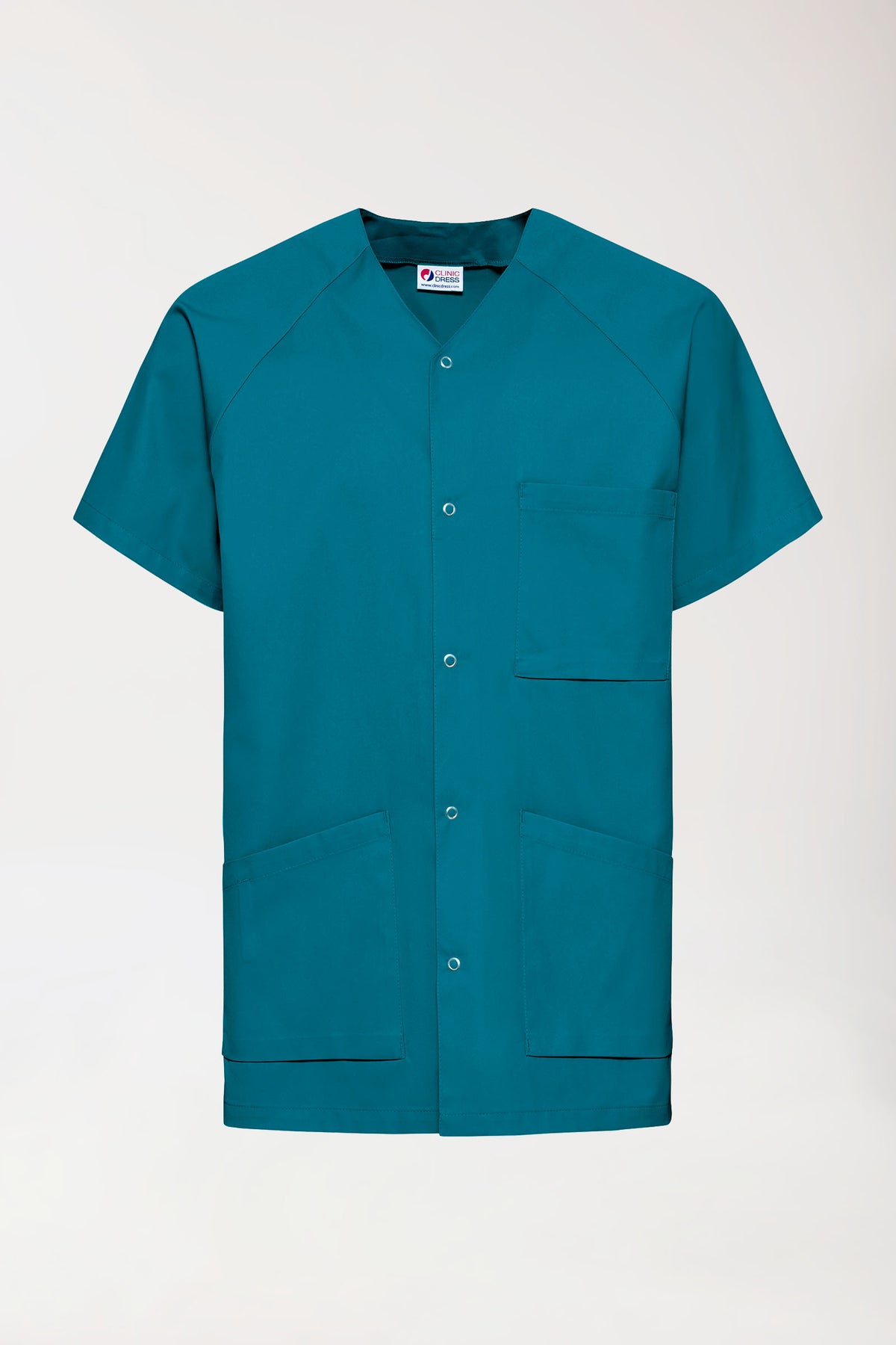CORE Blouse Homme - Entièrement boutonnée vert pétrole