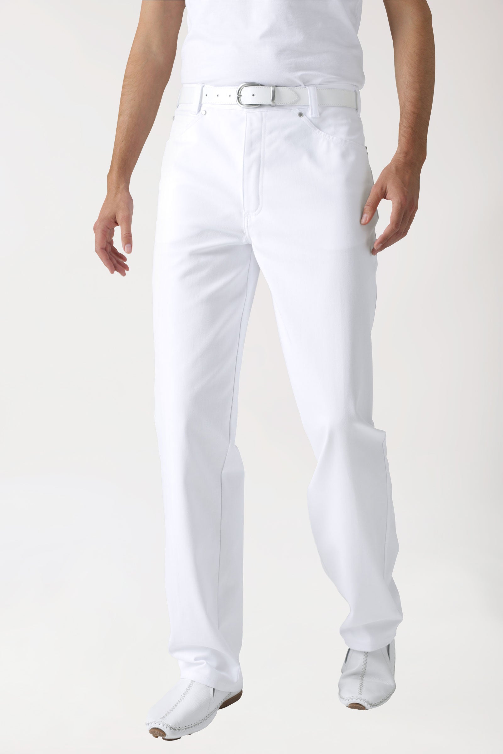Pantalon 5 poches Homme - look jean blanc