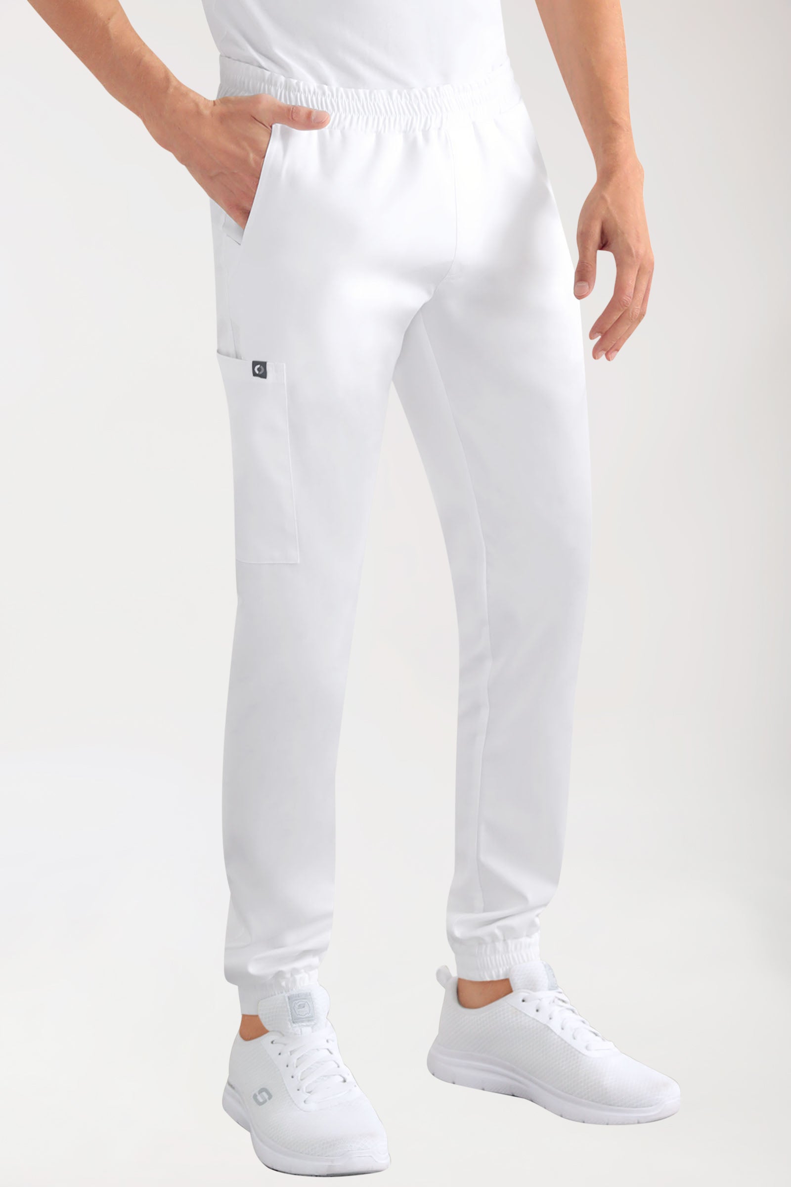 CORE Pantalon Cargo Homme – Style Jogpant blanc
