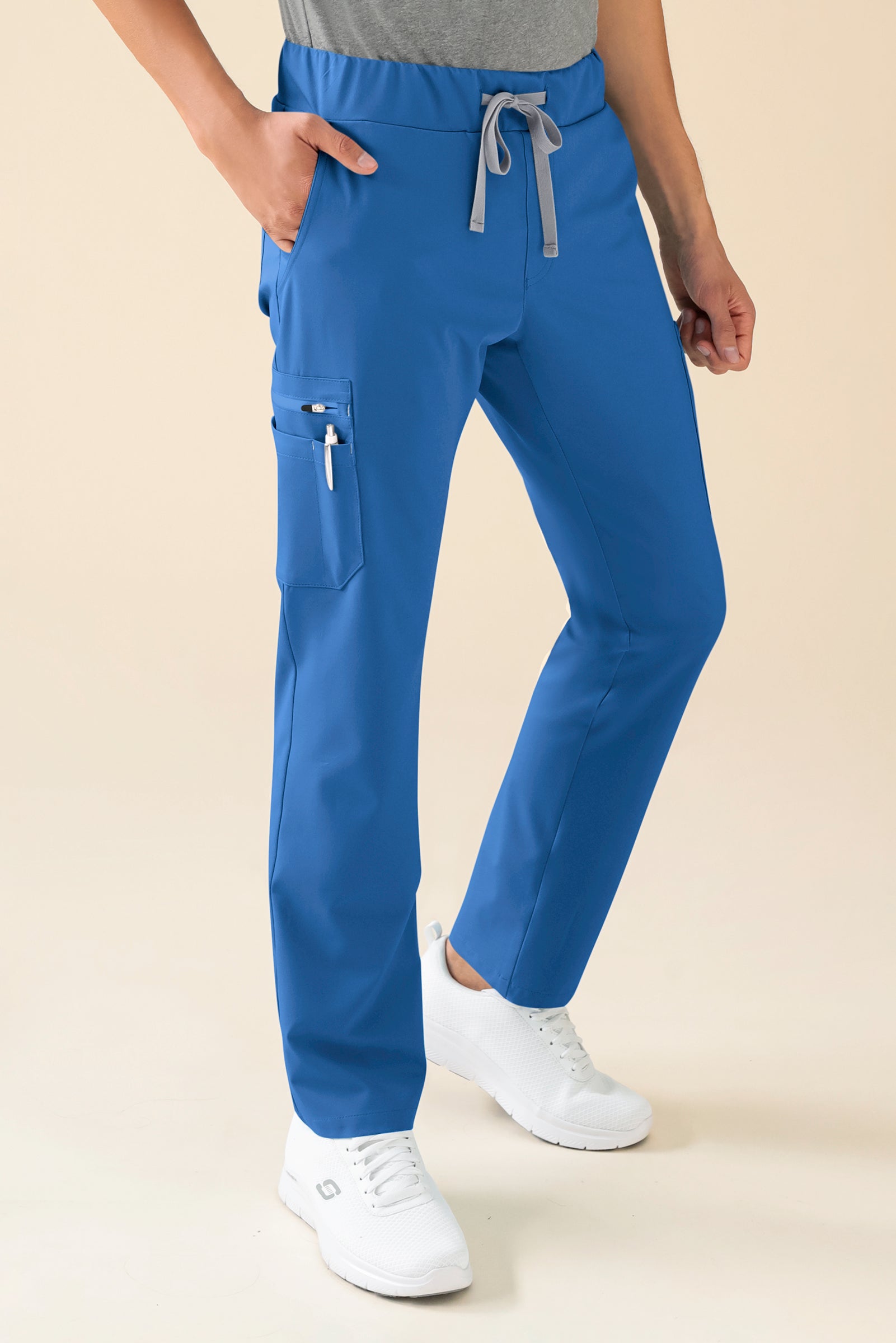 KAERE Pantalon Homme - avec poches cargo bleu