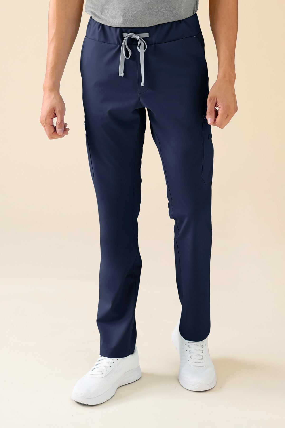 KAERE Pantalon Homme - avec poches cargo bleu navy