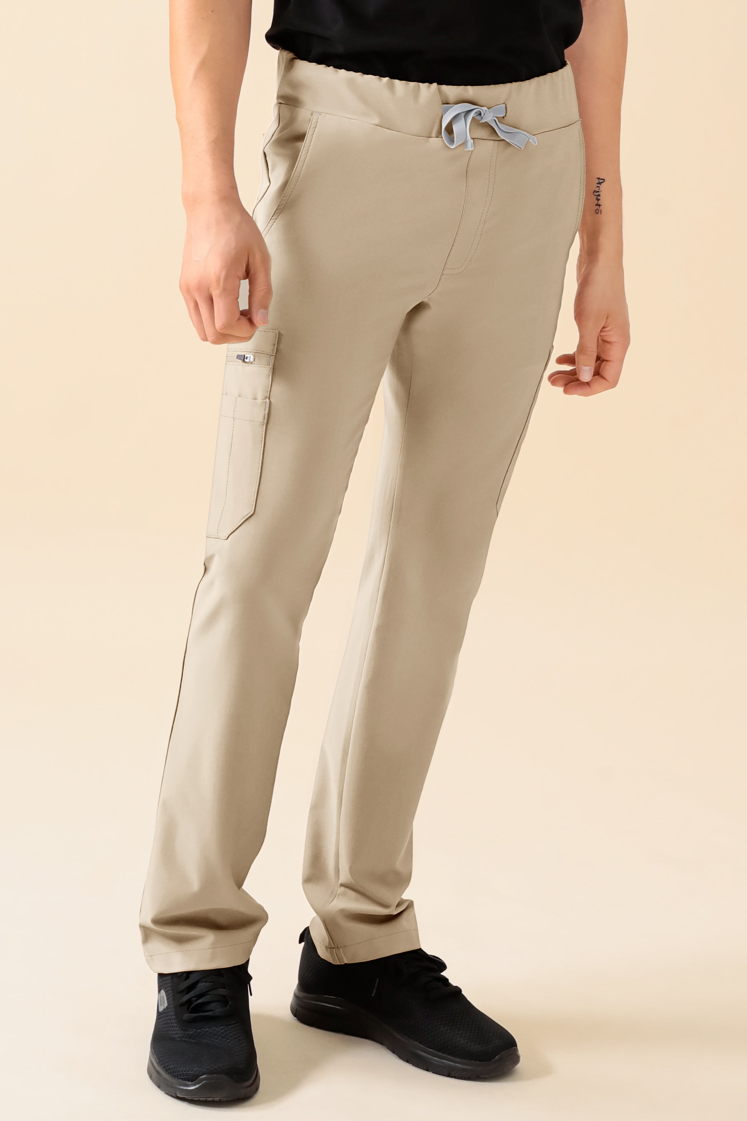 KAERE Pantalon Homme - avec poches cargo sable