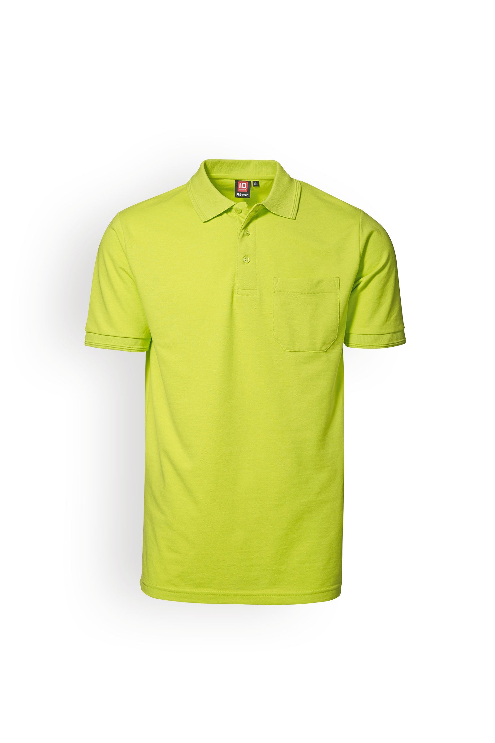 T-shirt Homme en Piqué adapté au lavage industriel selon EN ISO 15797 - Col polo citron vert