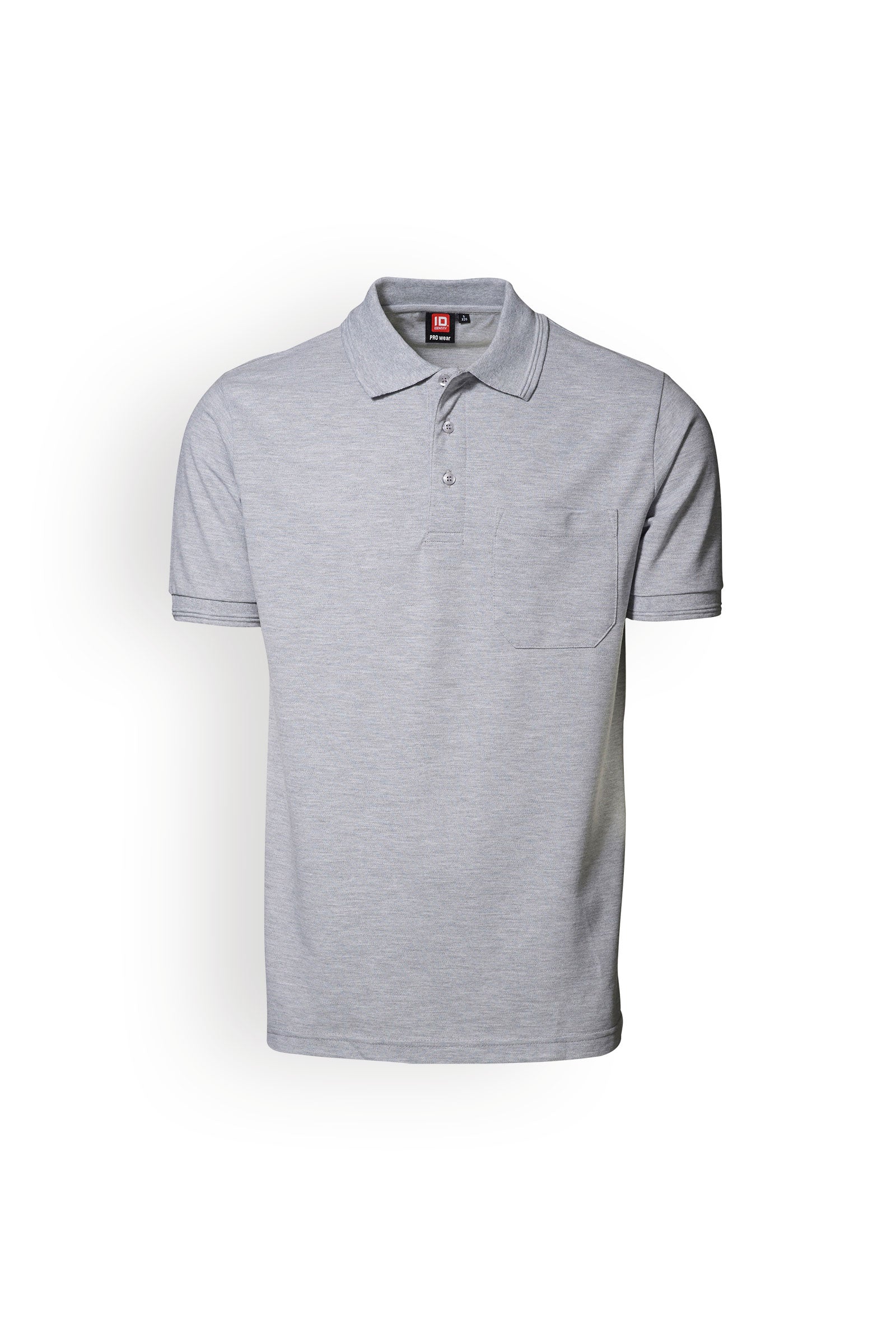 T-shirt Homme en Piqué adapté au lavage industriel selon EN ISO 15797 - Col polo gris chiné