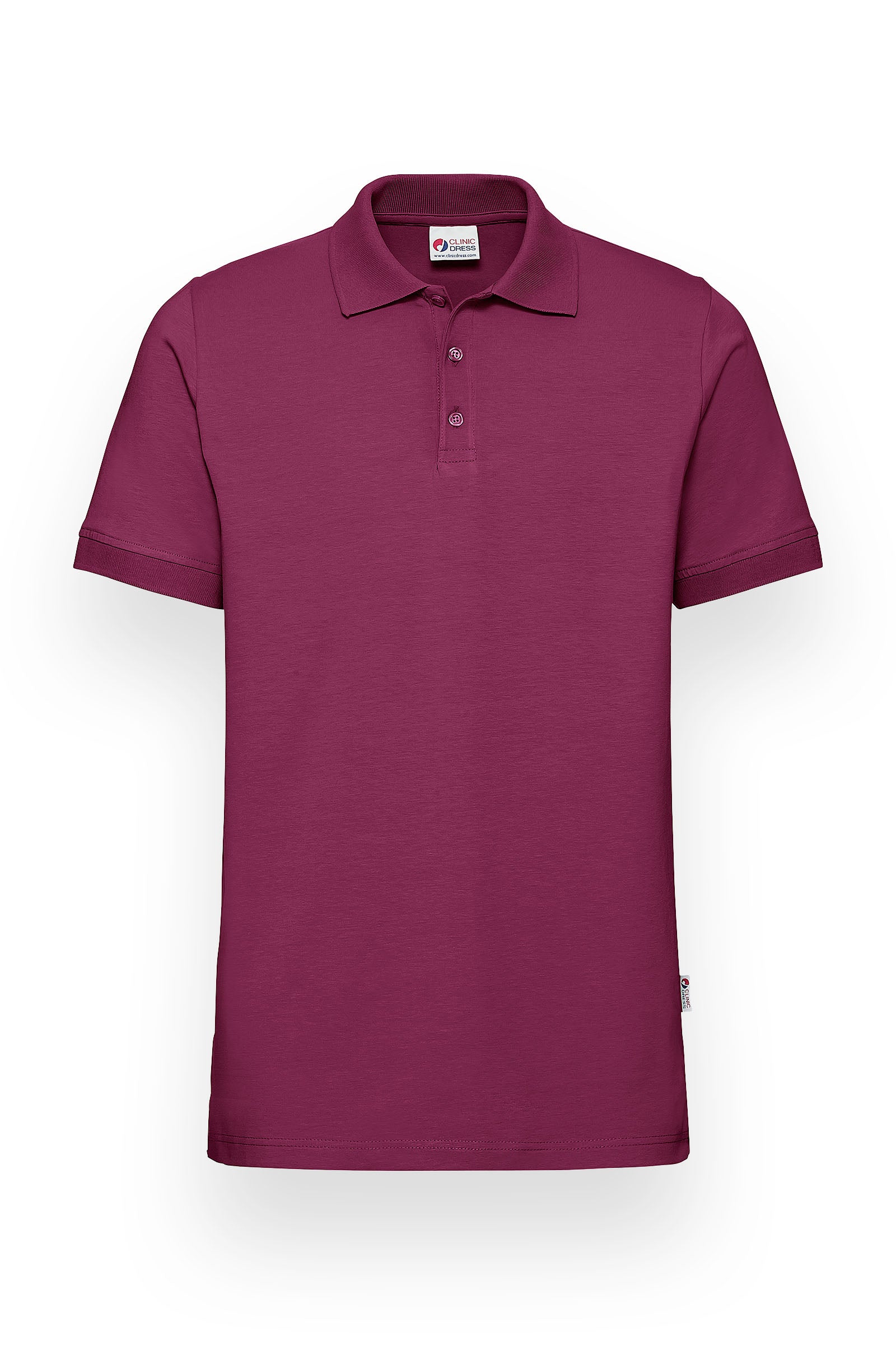 T-shirt Stretch Homme - Col polo berry
