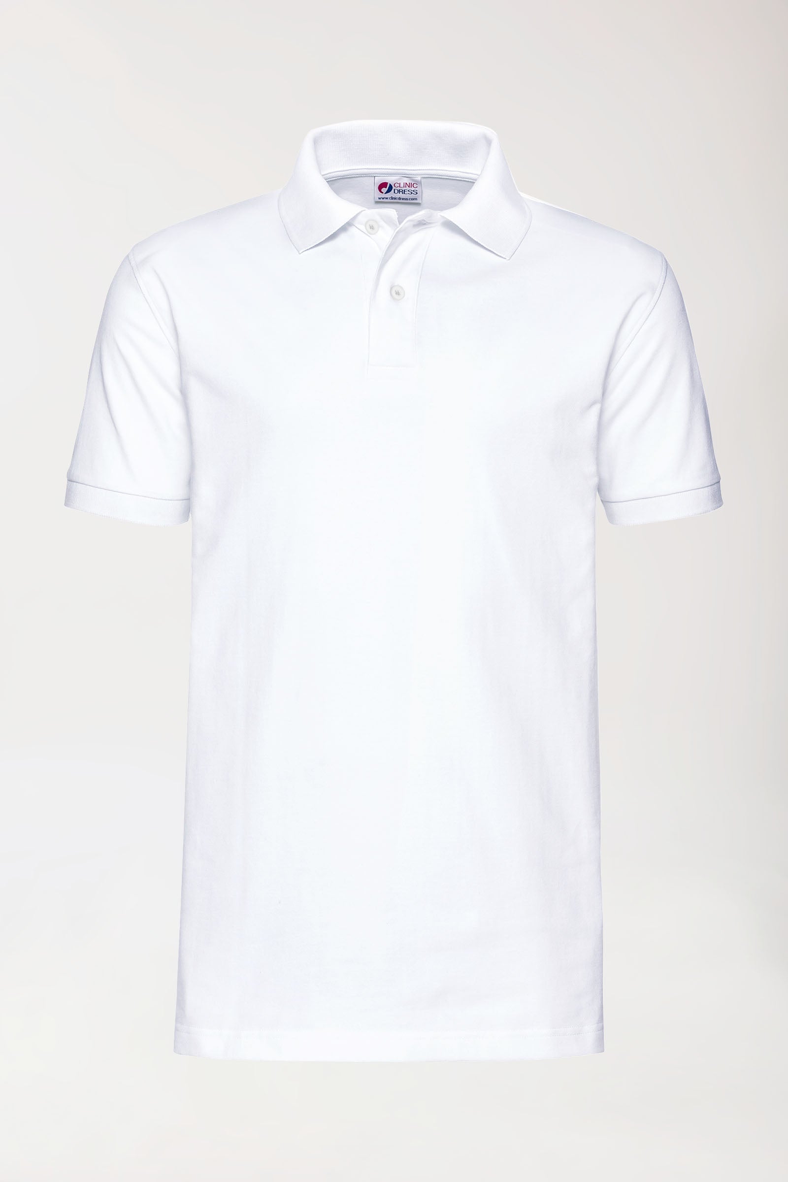T-shirt Stretch Homme - Col polo blanc